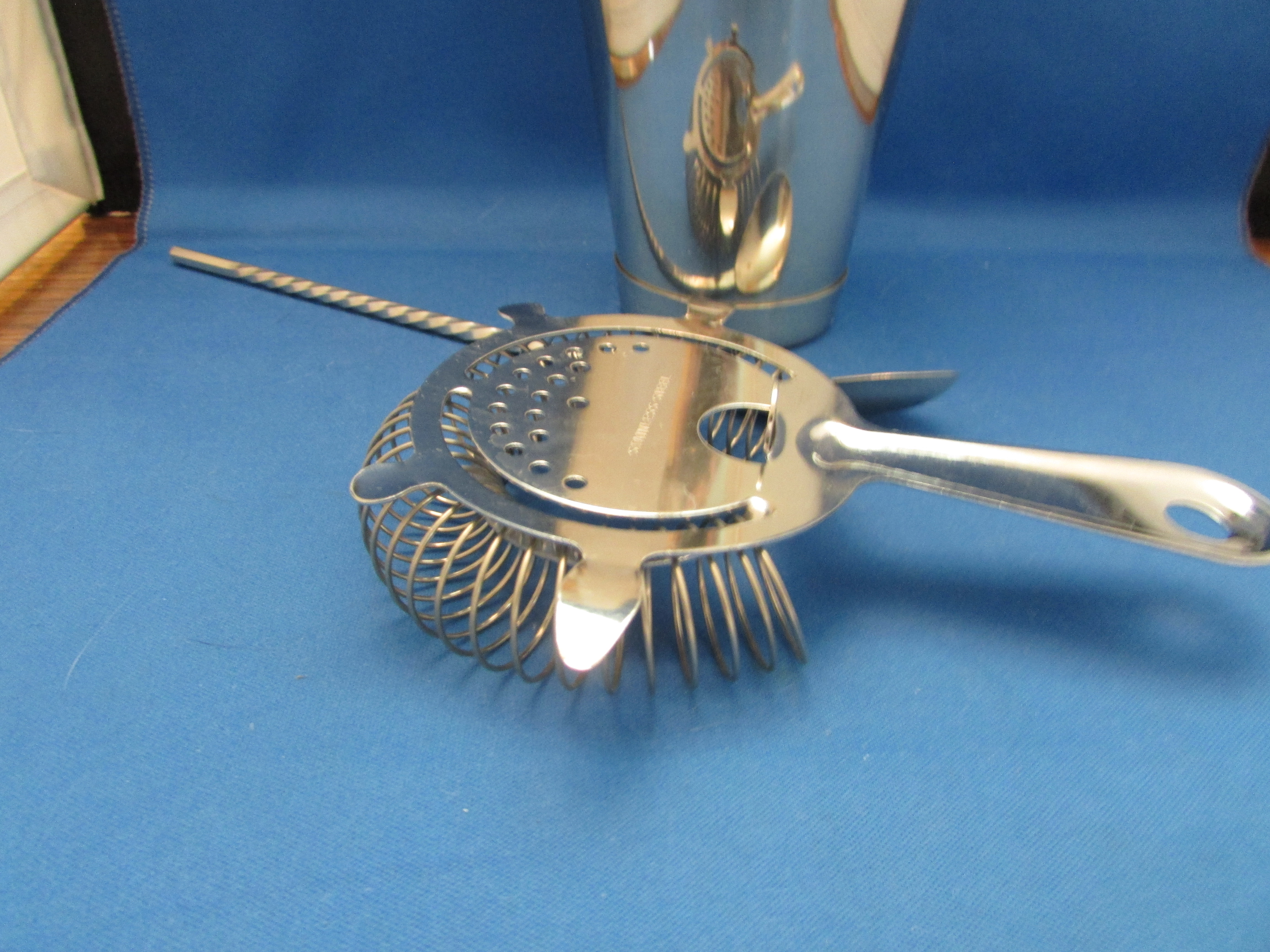 Stainless Steel Cocktail Mixer and Strainer