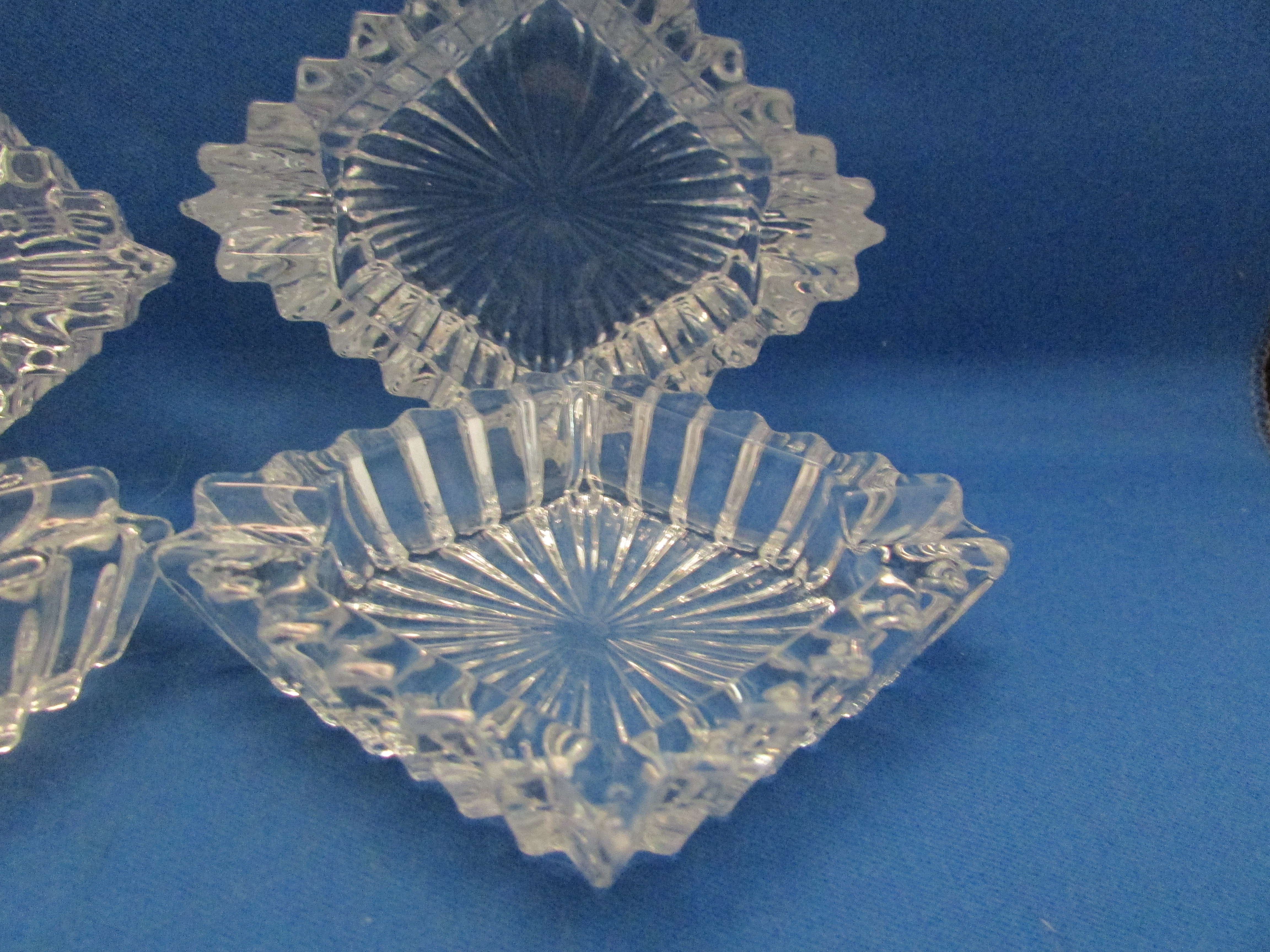 Four Heavy Glass Ash Trays