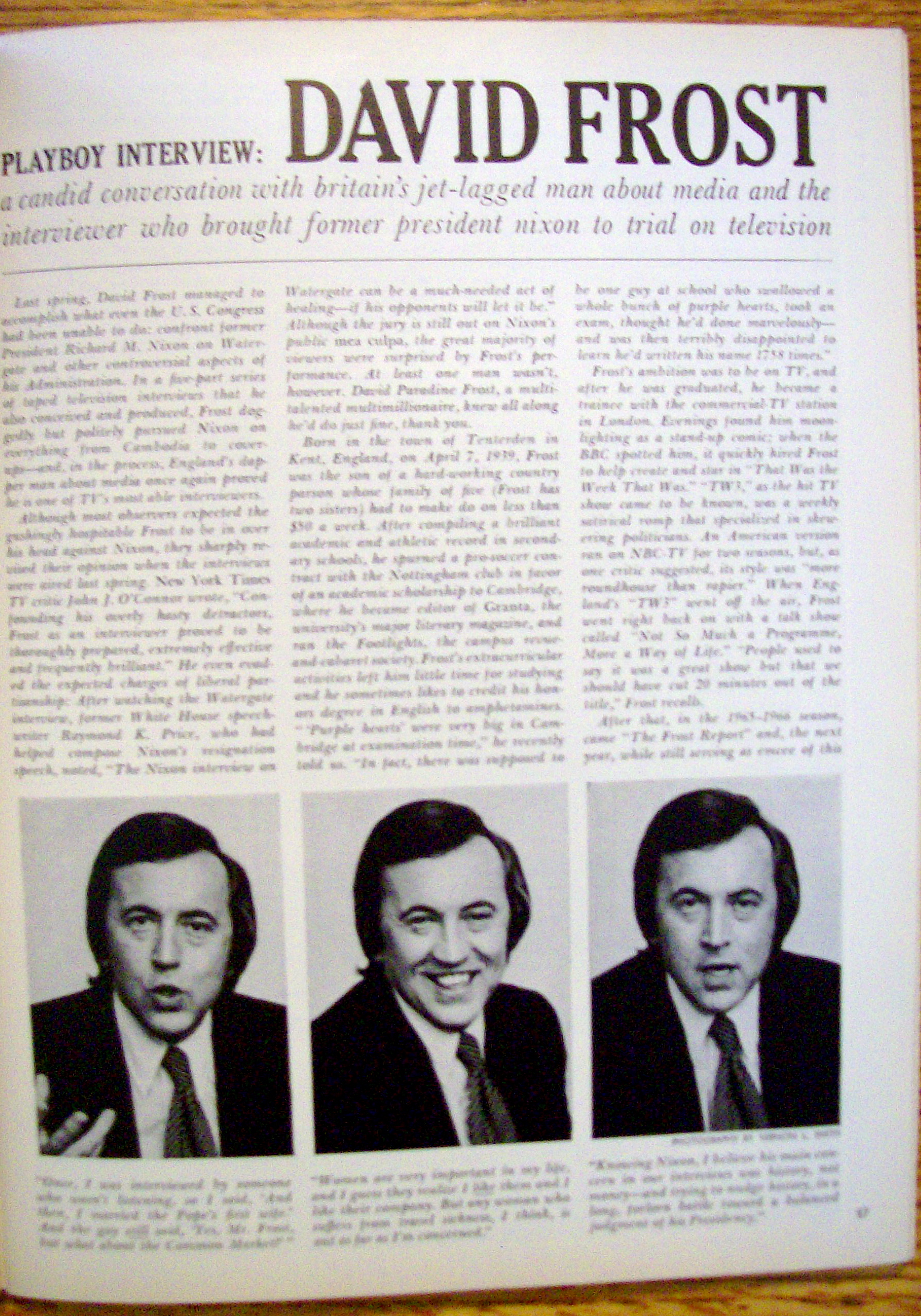 Playboy Magazine-April 1978-David Frost Interview