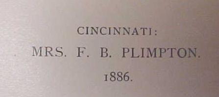 Florus B. Plimton Poems 1886 Poetry Book First Edition