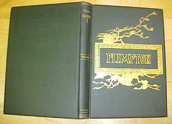 Florus B. Plimton Poems 1886 Poetry Book First Edition