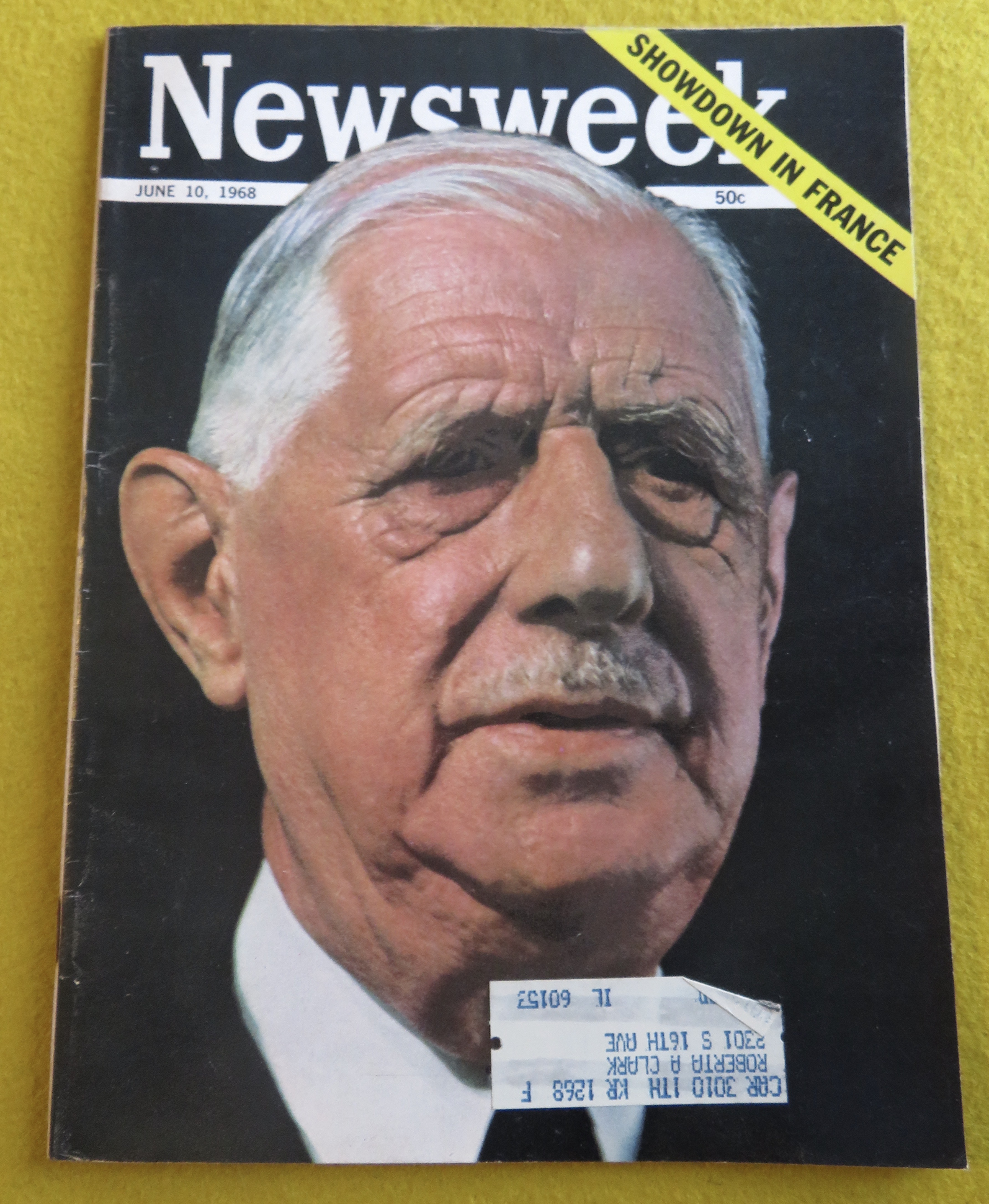 Newsweek Magazine June 10, 1968 Showdown in France