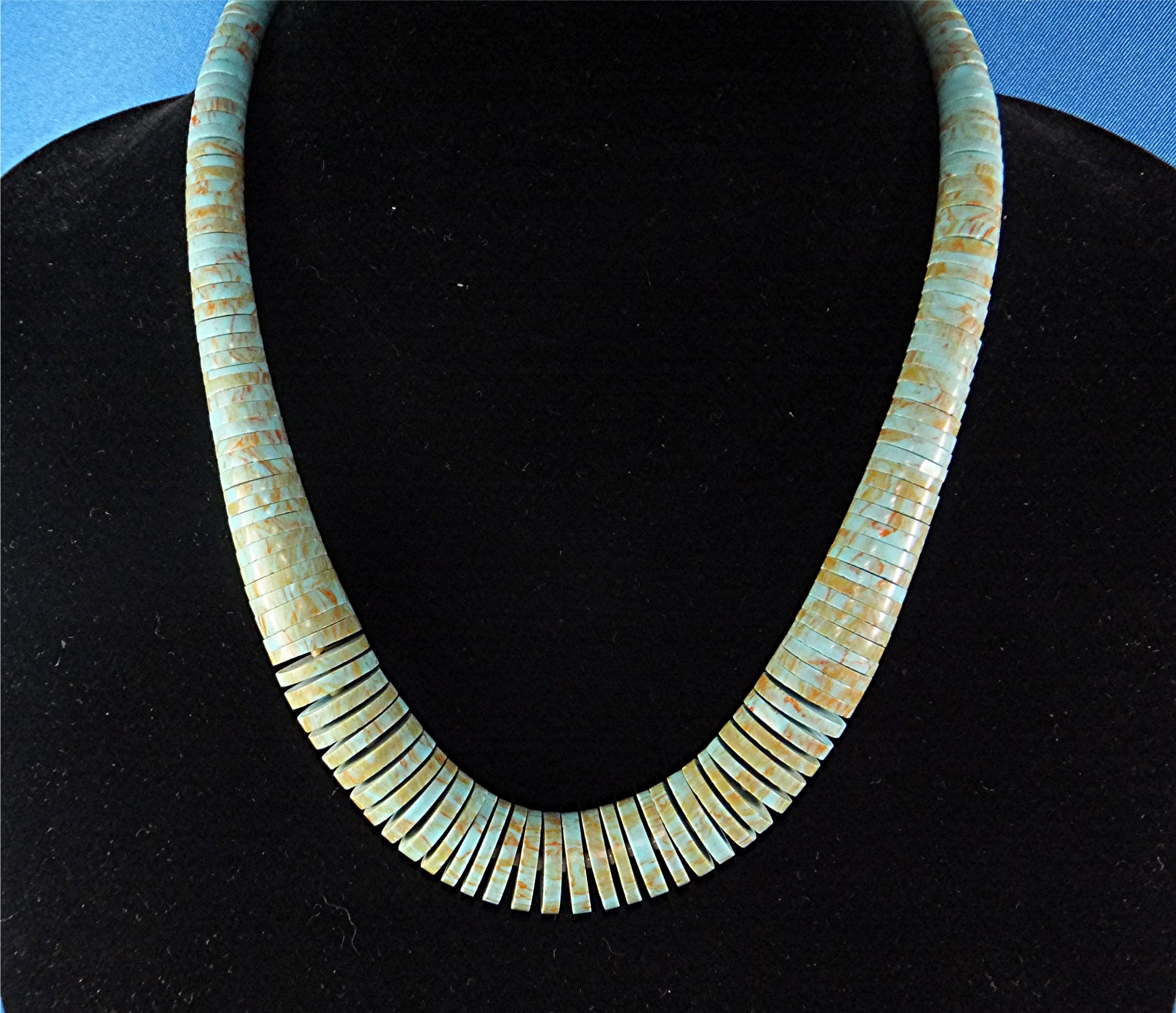 Necklace Kingman Turquoise Old Pawn CM USA
