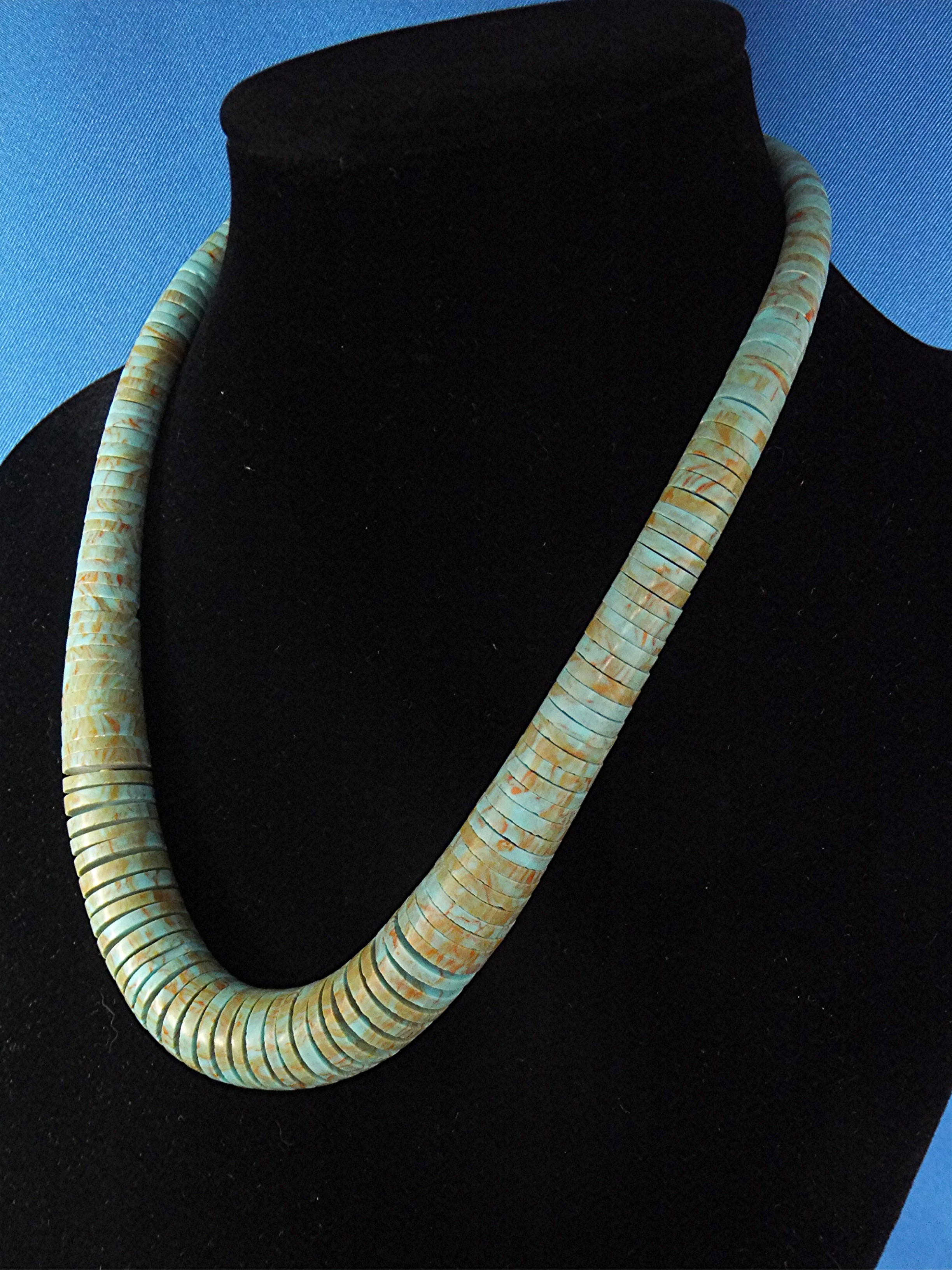 Necklace Kingman Turquoise Old Pawn CM USA