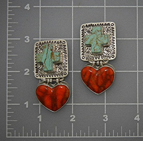 David Troutman Spiny Oyster Turquoise Sterling Silver C