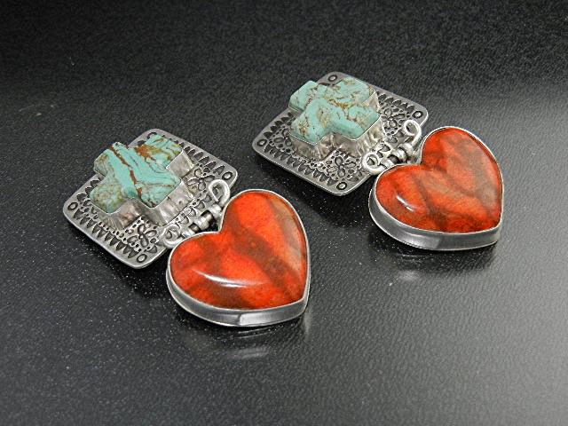 David Troutman Spiny Oyster Turquoise Sterling Silver C