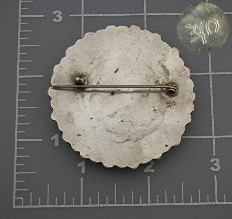 Native American Kennedy Brooch Pin 1963 Turquoise Silve