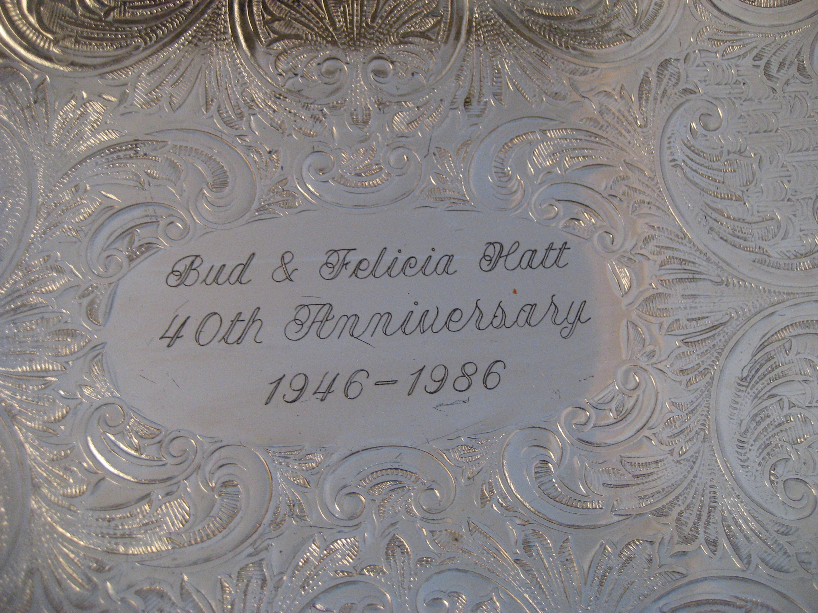 Queen Anne Silver Anniversary Serving Tray