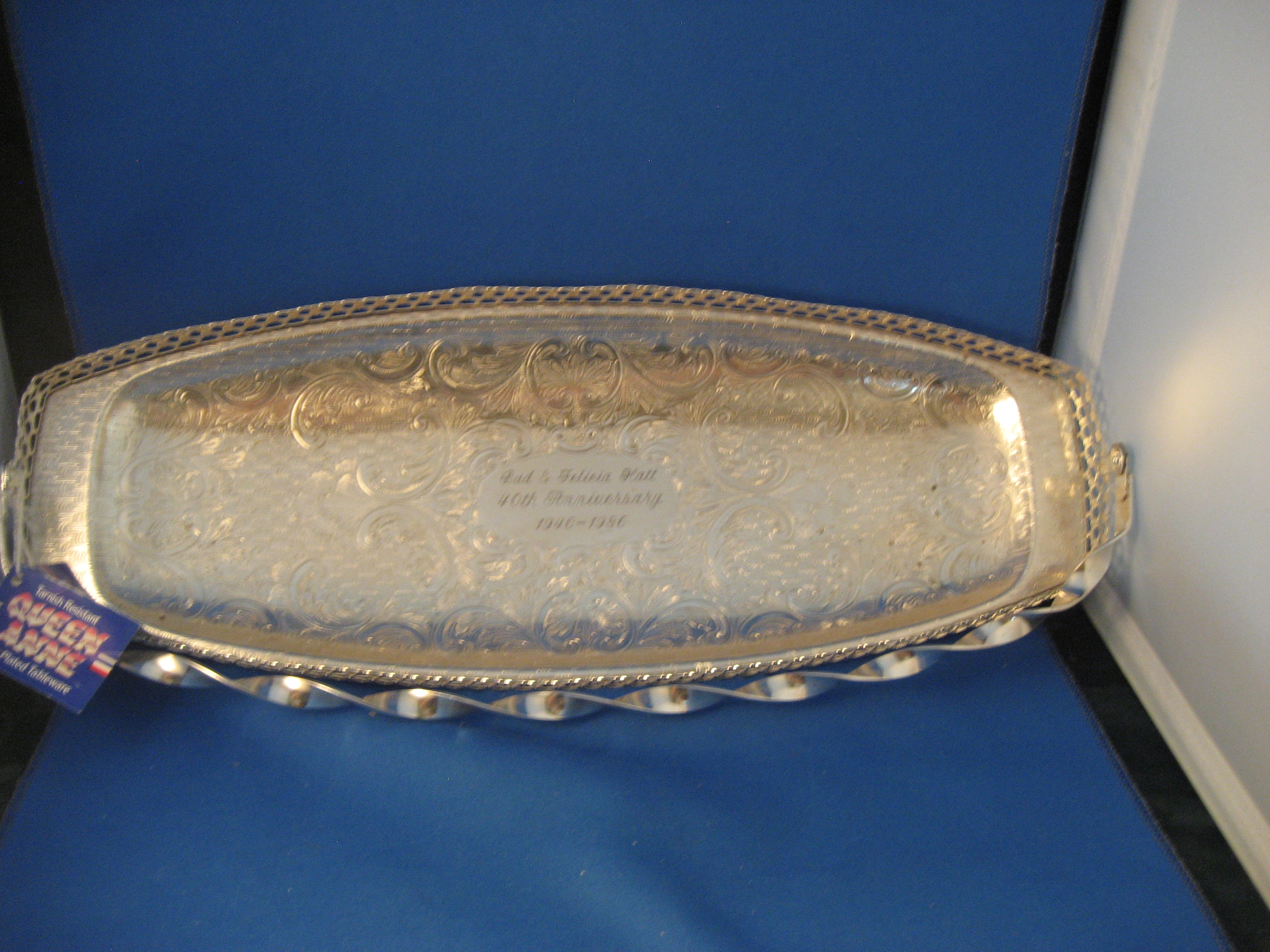 Queen Anne Silver Anniversary Serving Tray