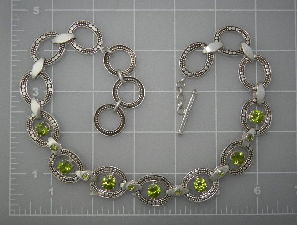 Peridot Sterling Silver Necklace Designer Peggy V