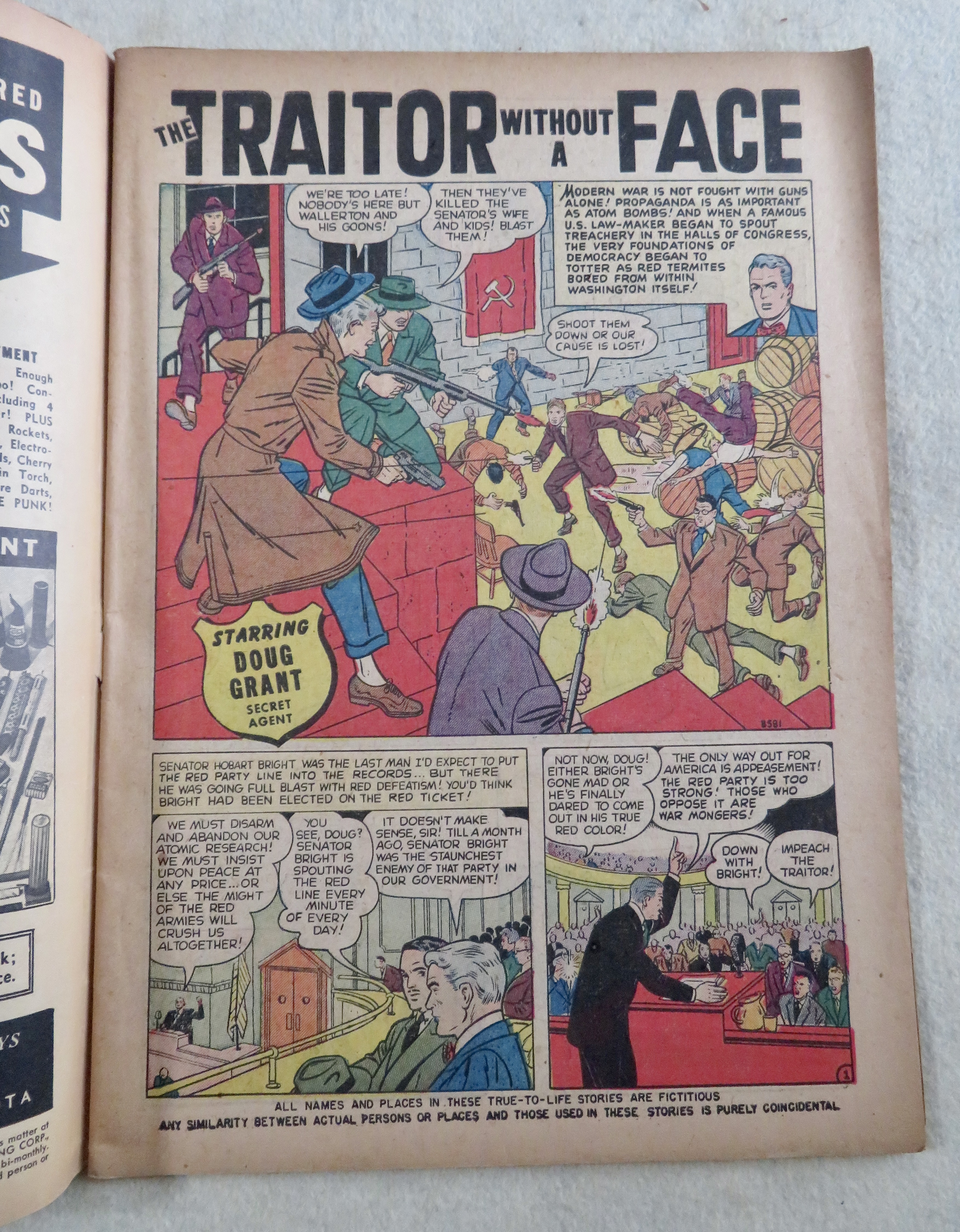 Spy Cases Comic August 1951 Traitor Without A Face