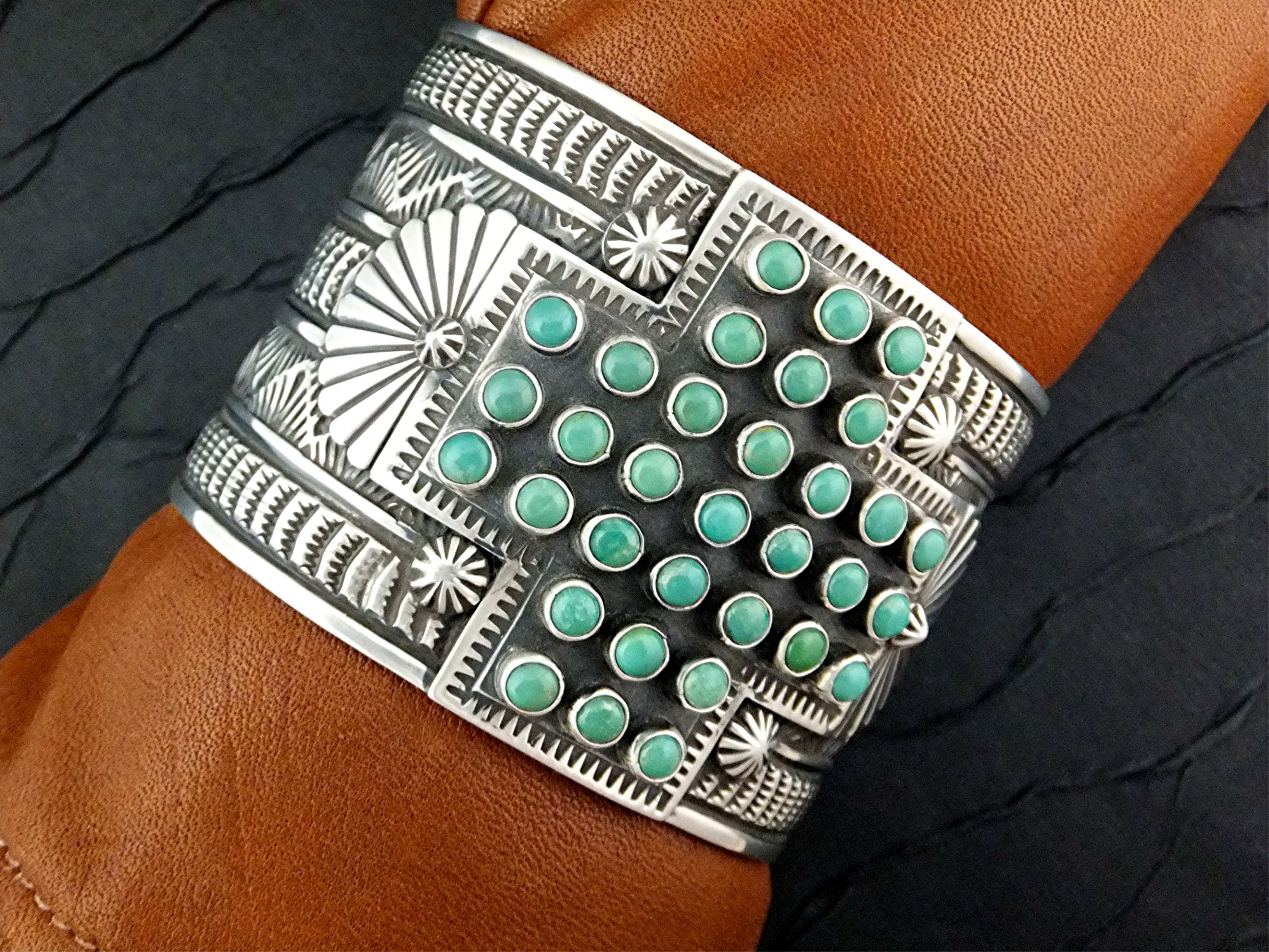 SUNSHINE REEVES Sterling Silver Turquoise Cuff