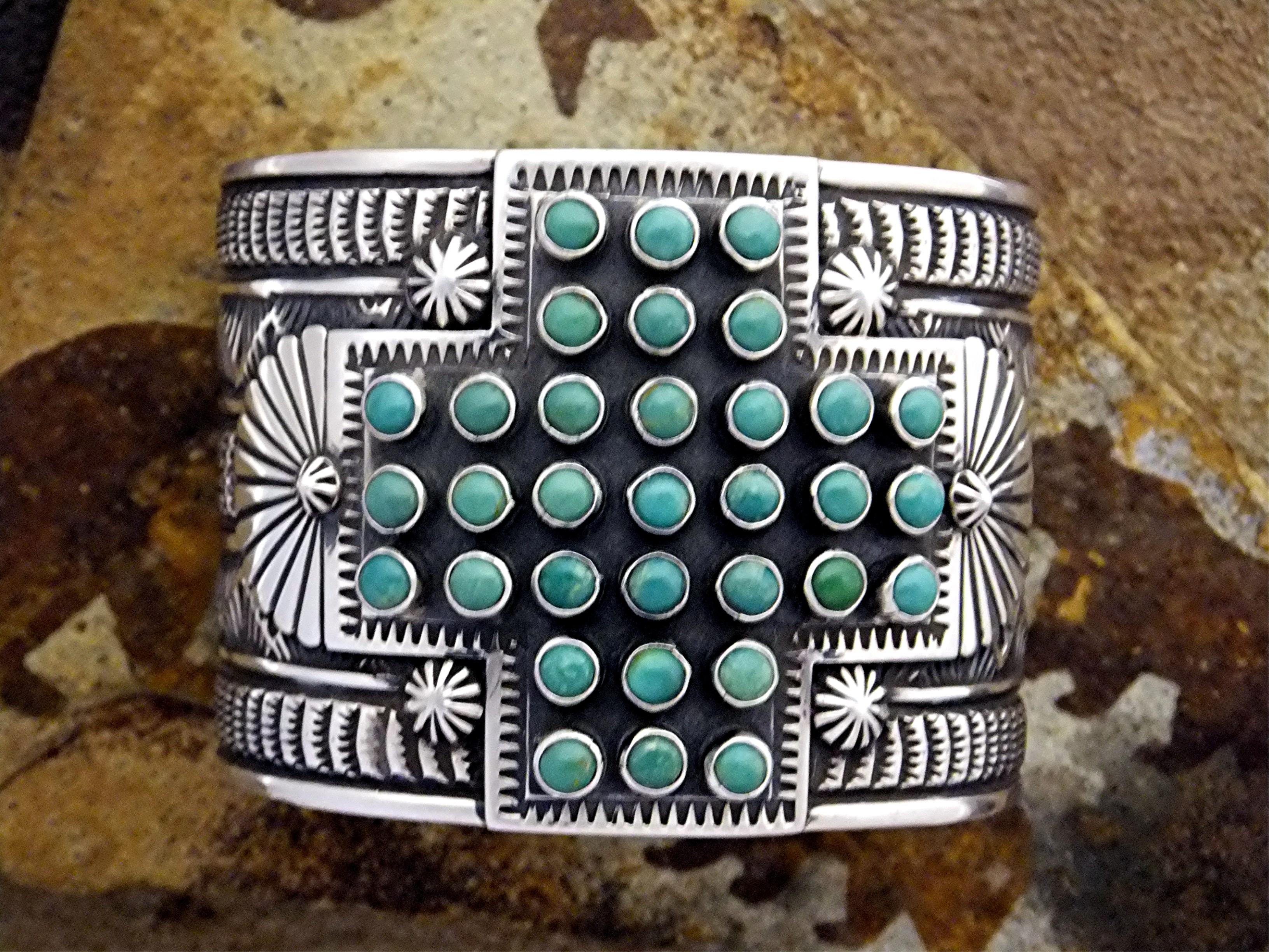 SUNSHINE REEVES Sterling Silver Turquoise Cuff