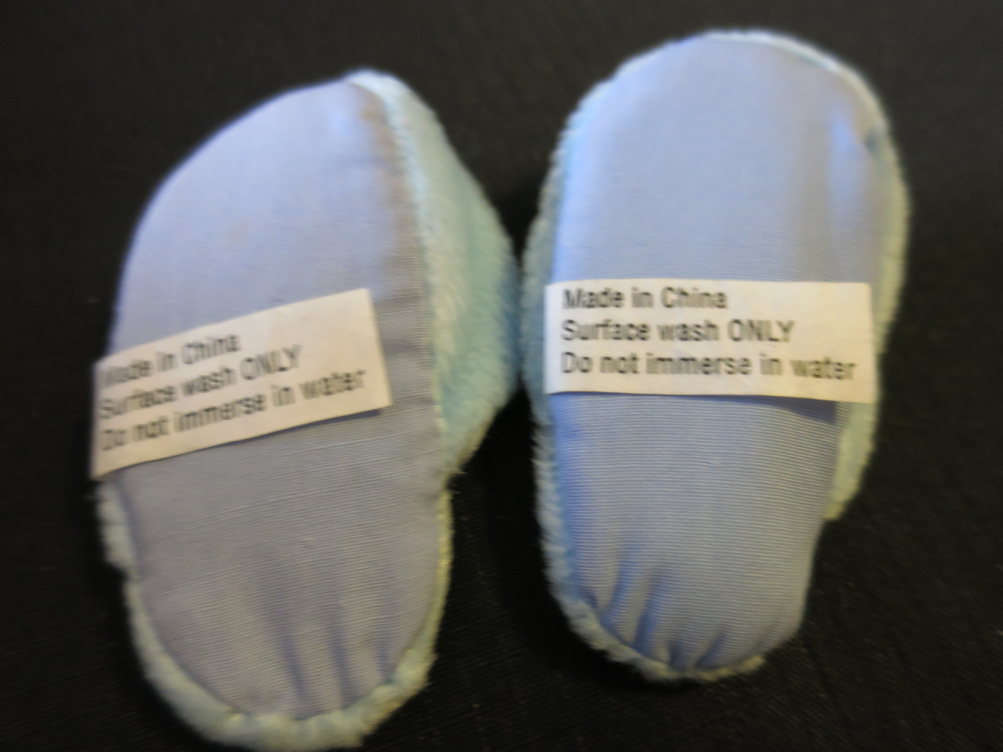 Doll Slippers Light Blue will fit 18 inch doll like American Girl