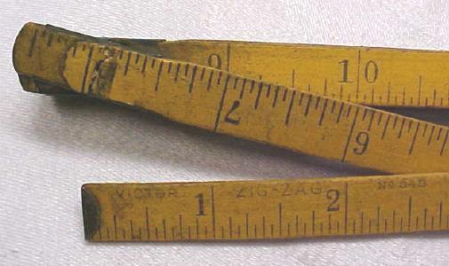 Stanley Victor Zig-Zag Painted Ruler No. 343 Rare!