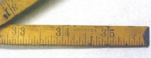 Stanley Victor Zig-Zag Painted Ruler No. 343 Rare!