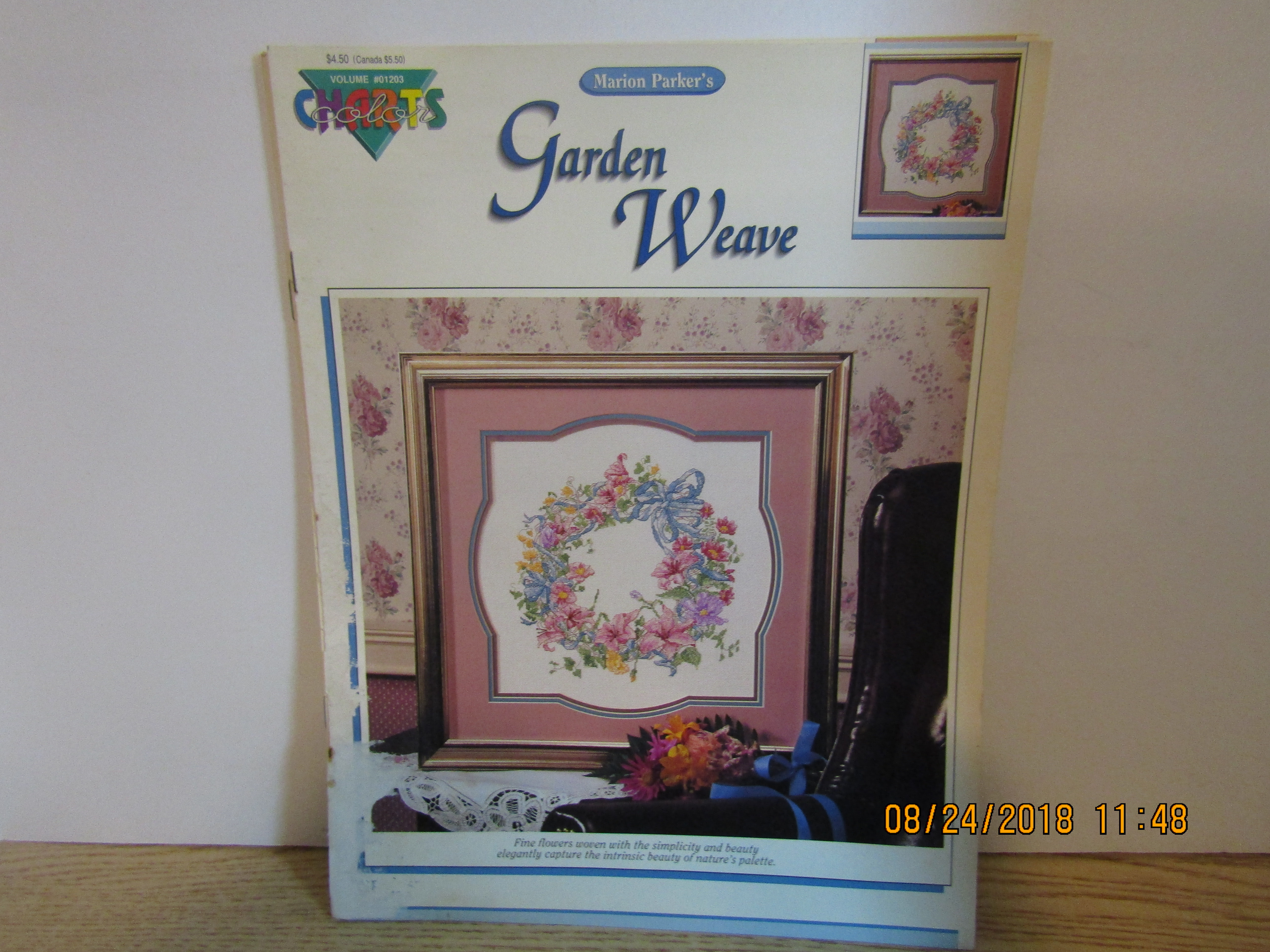Color Charts Cross Stitch Garden Weave  #1203