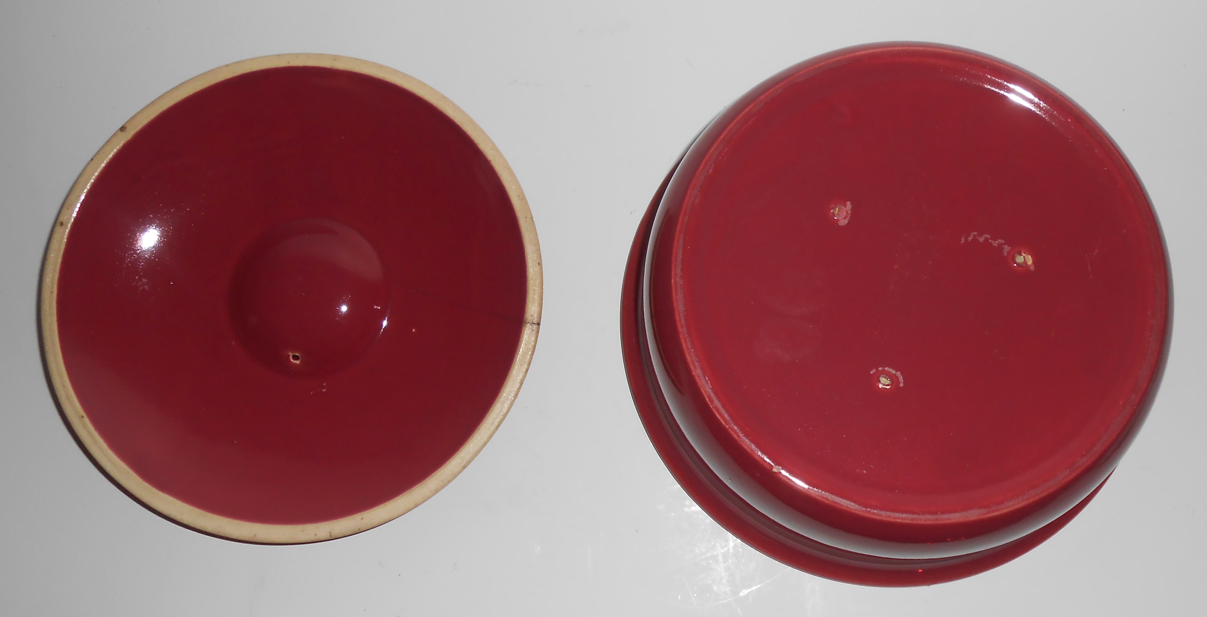 Coors Pottery Rosebud Red 2-3/4 Pint Straight Casserole