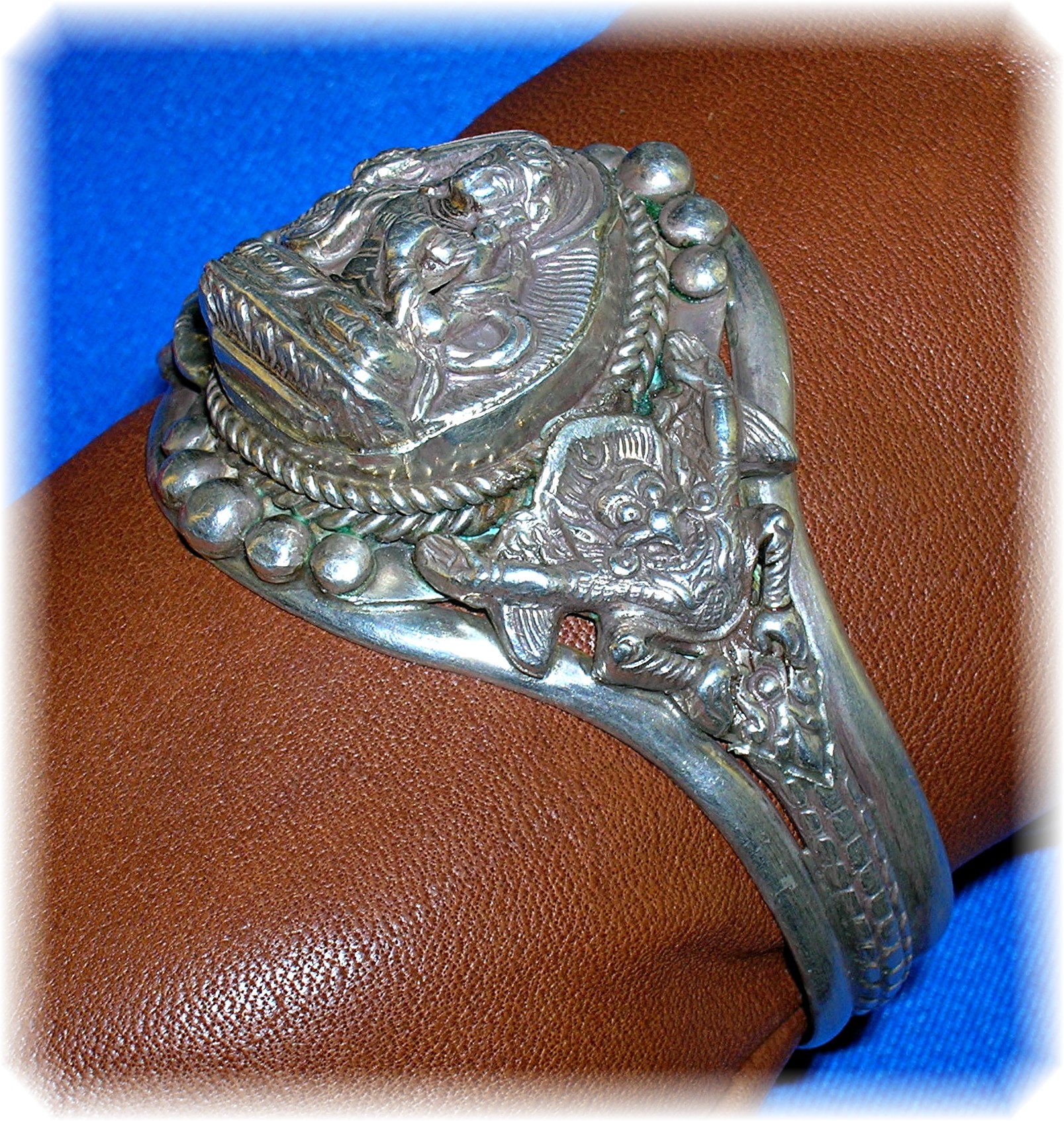 Asian Indian Goddess Cuff Sterling Silver