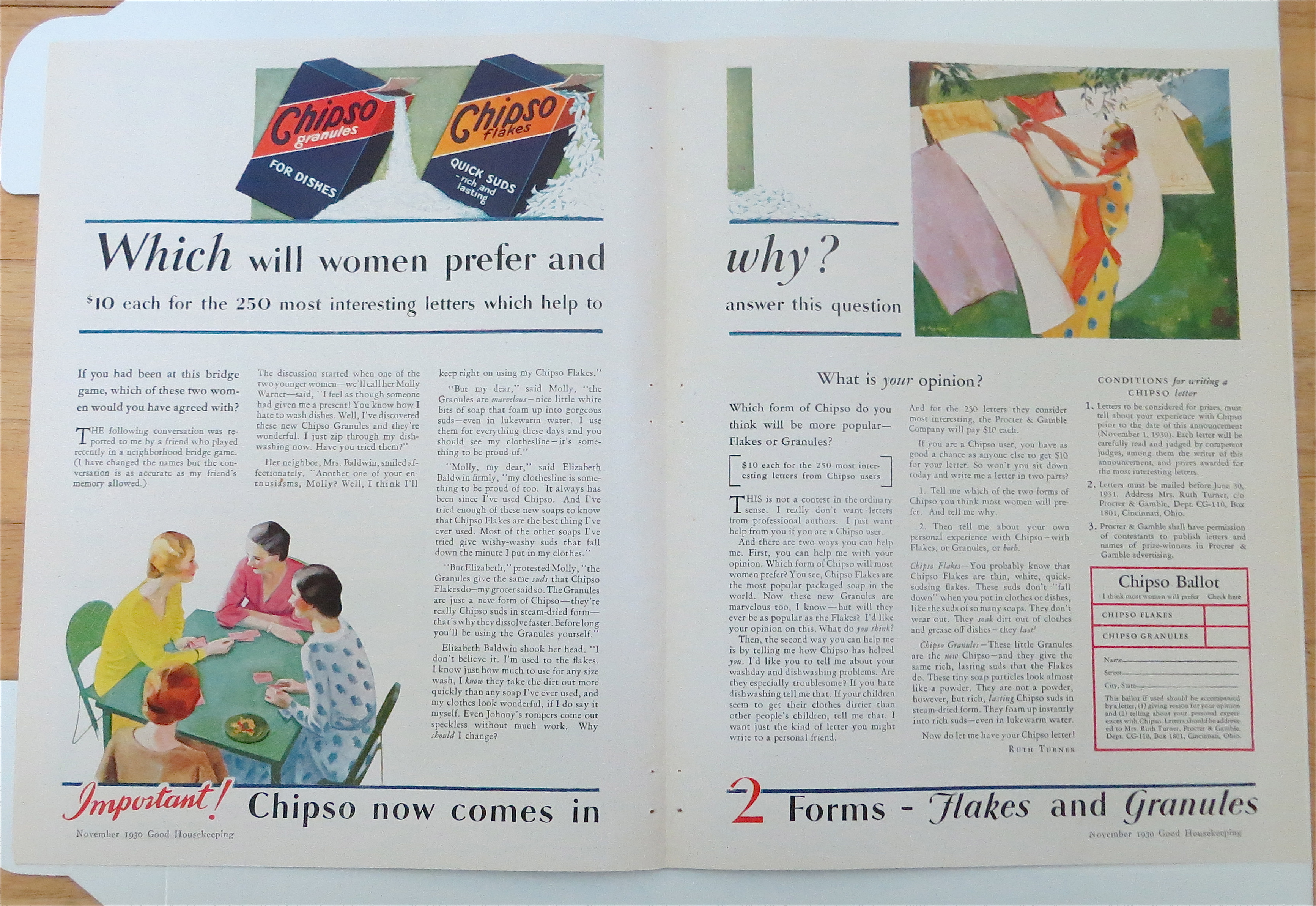 1930 Chipso Flakes & Granules with Women