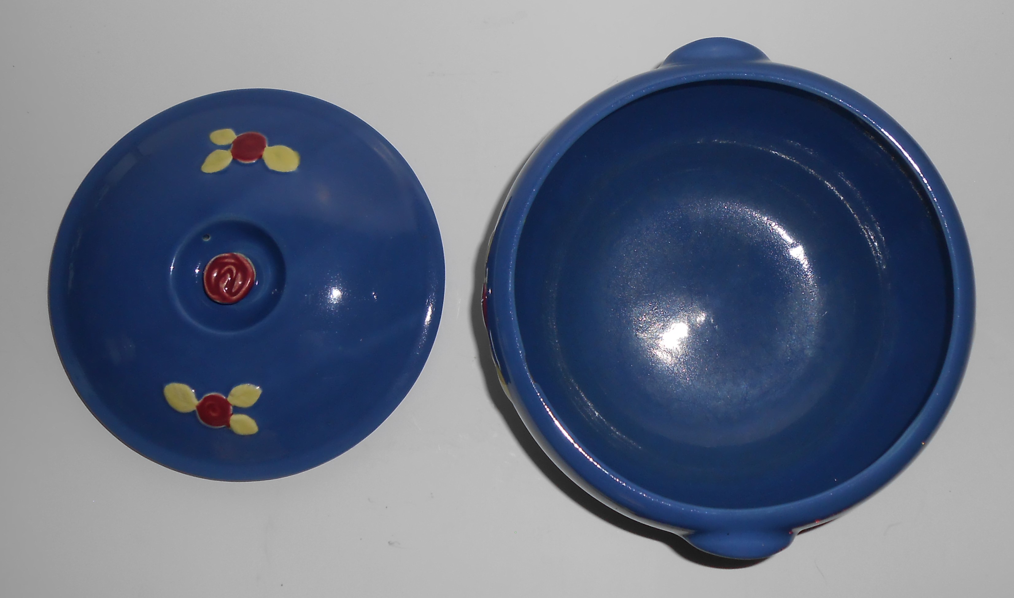 Coors Pottery Rosebud Medium Triple Service Blue 3.5 Pi