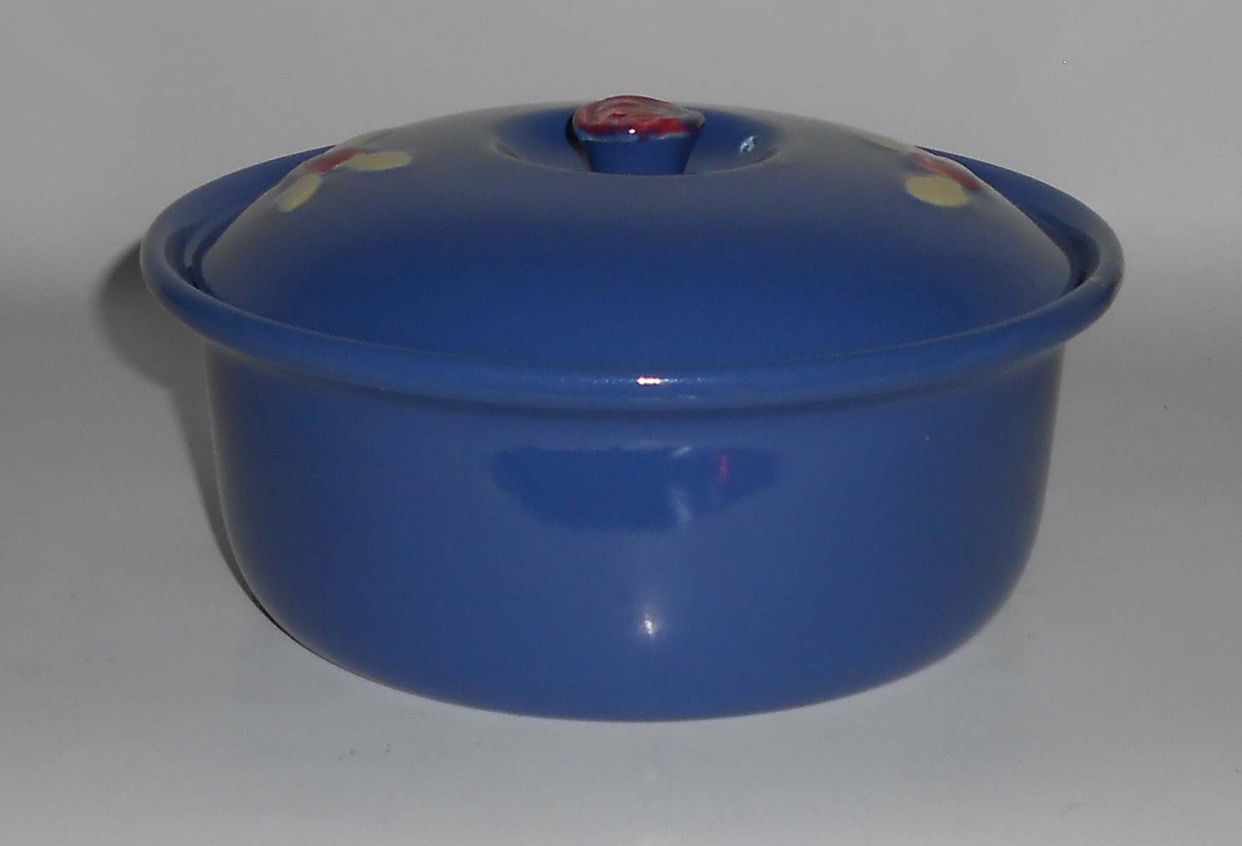 Coors Pottery Rosebud Blue 2 Pt Straight Casserole