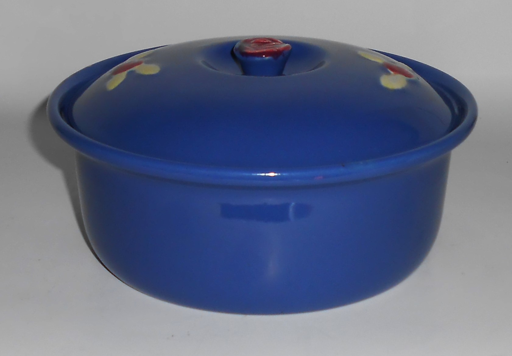 Coors Pottery Rosebud Blue 2 Pt Straight Casserole