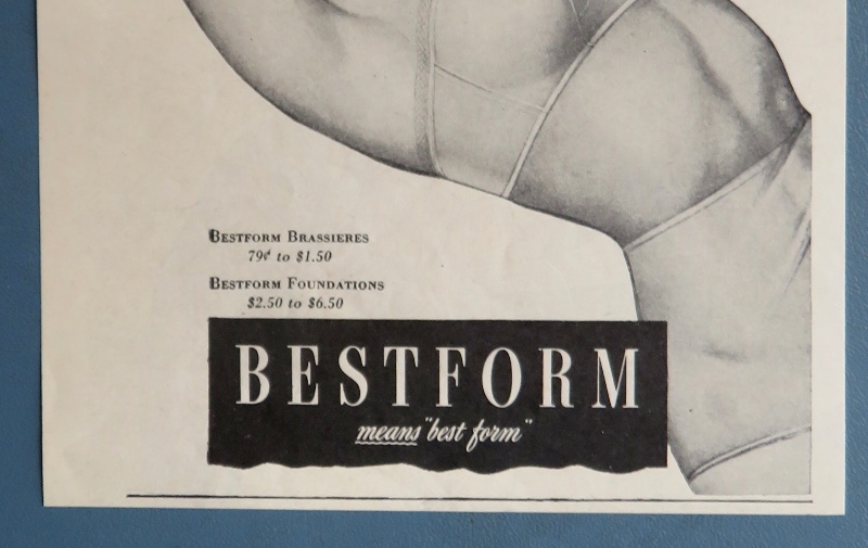 1944 Bestform With Lovely Woman Talking On A Telephone In Her Bra By George Petty