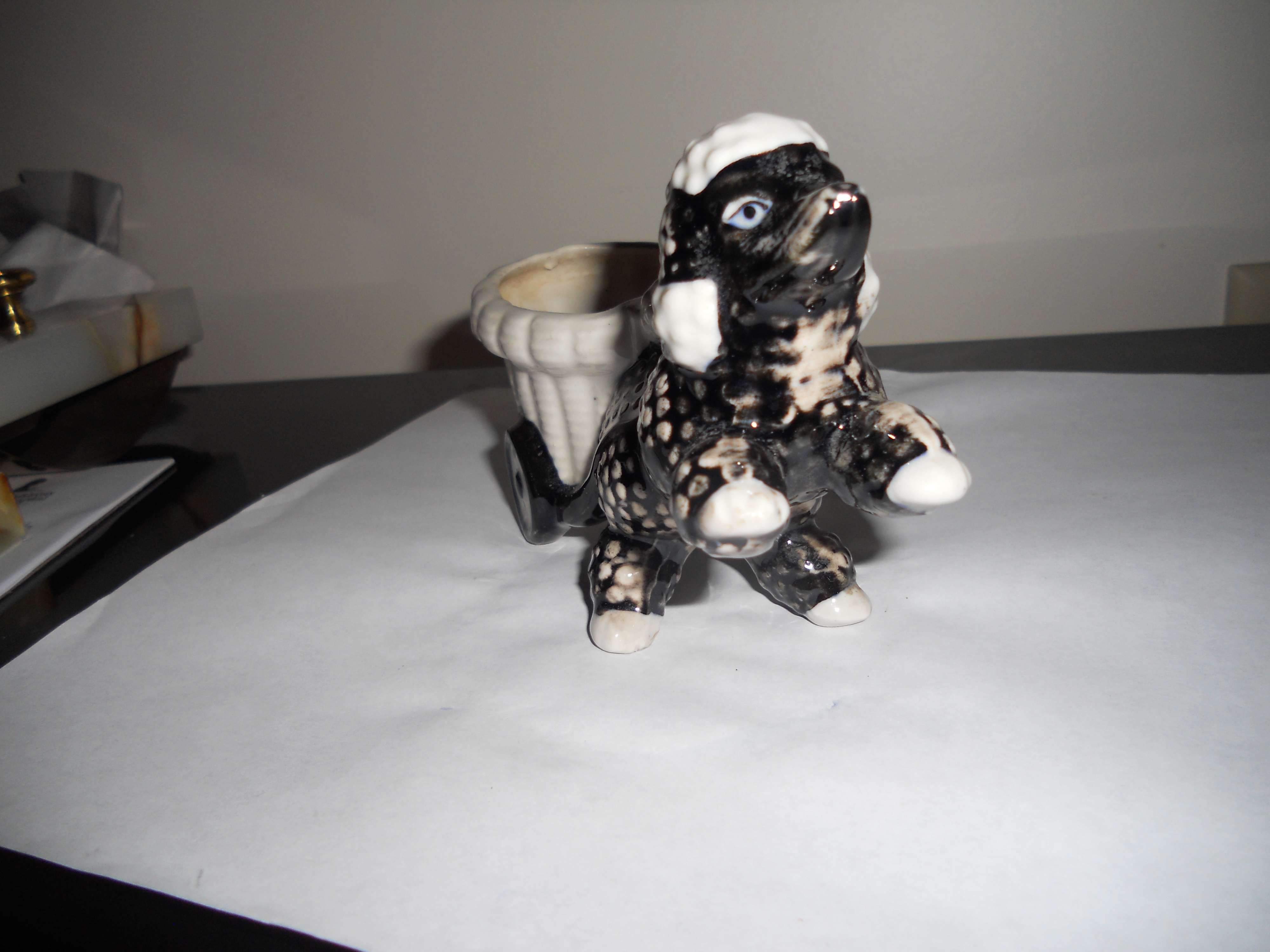 Poodle Planter Pulling His Cart