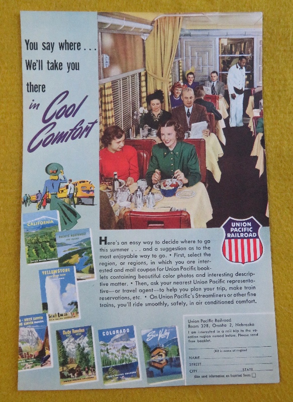 1950 Union Pacific Railroad With Cool Comfort