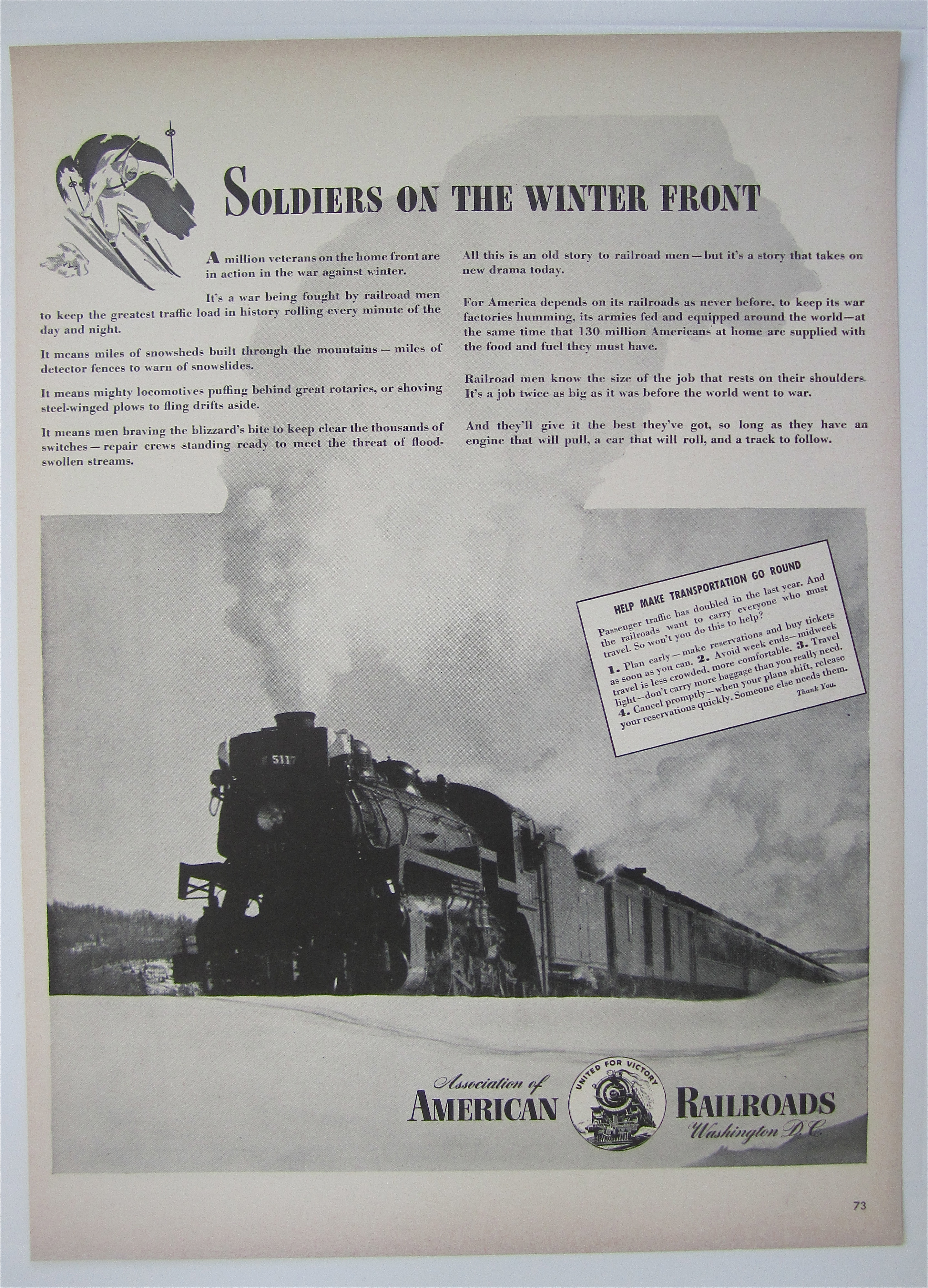 1943 Association of American Railroads with a Train