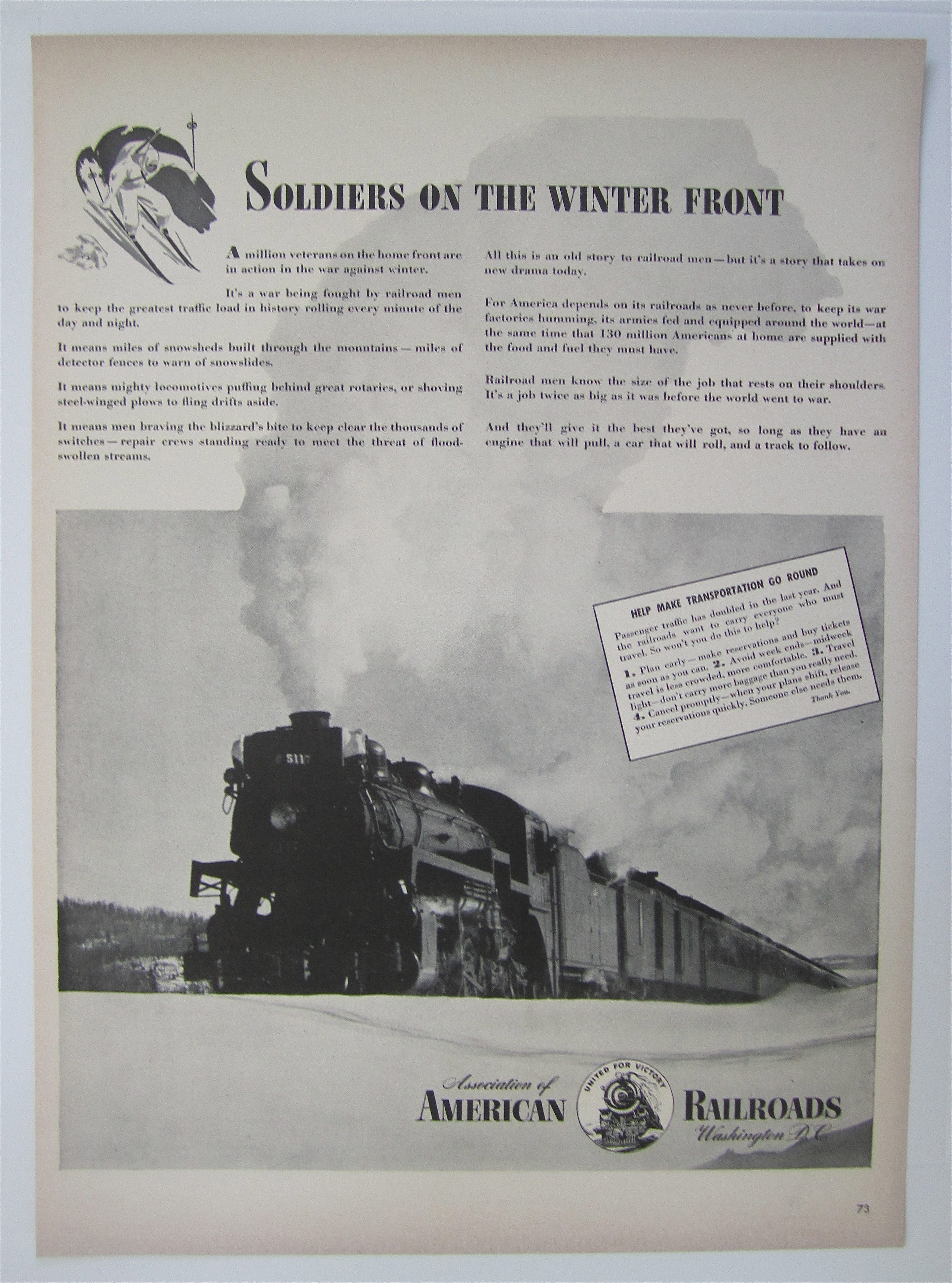 1943 Association of American Railroads with a Train