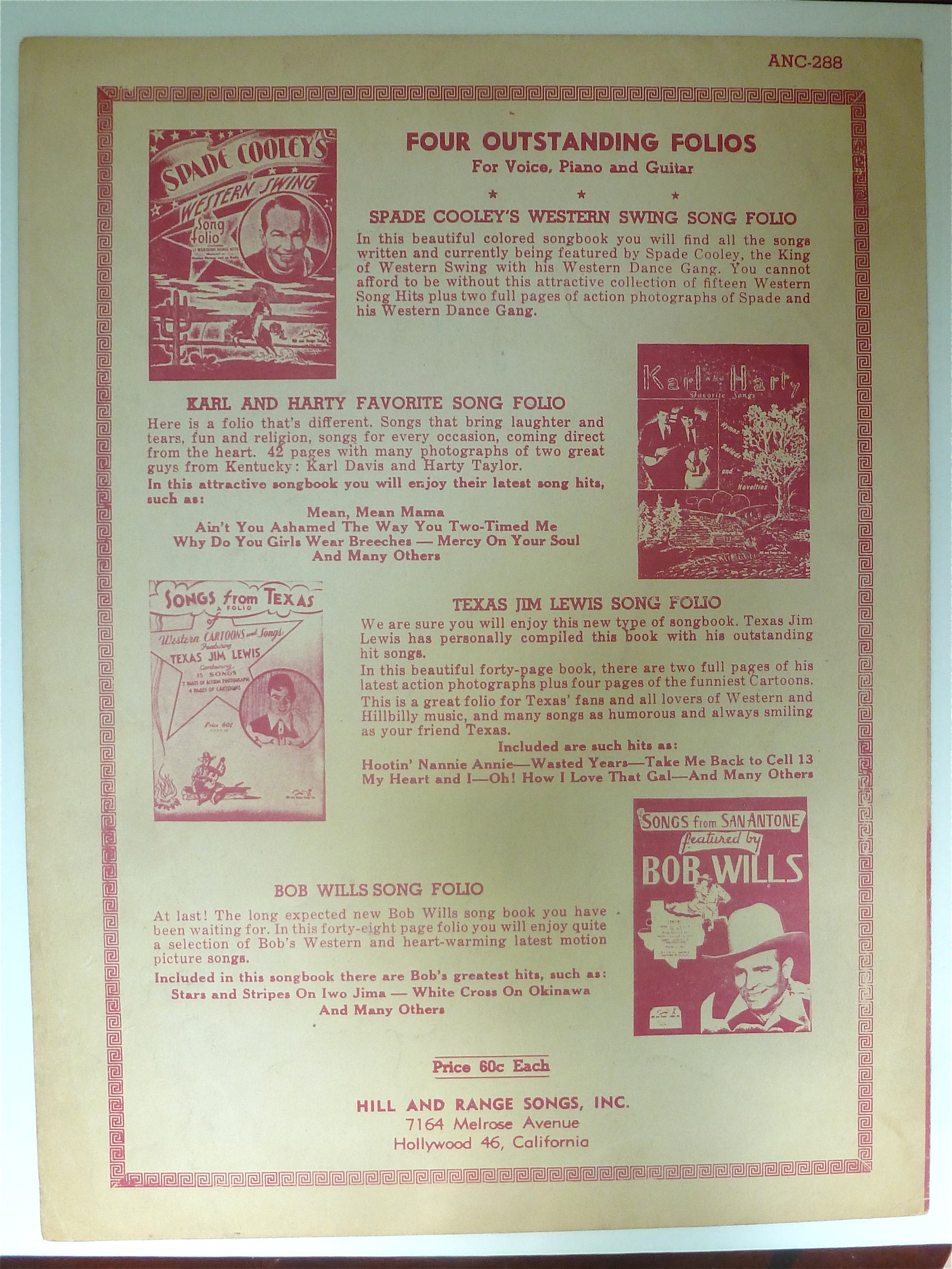 Sheet Music For 1948 Bouquet Of Roses