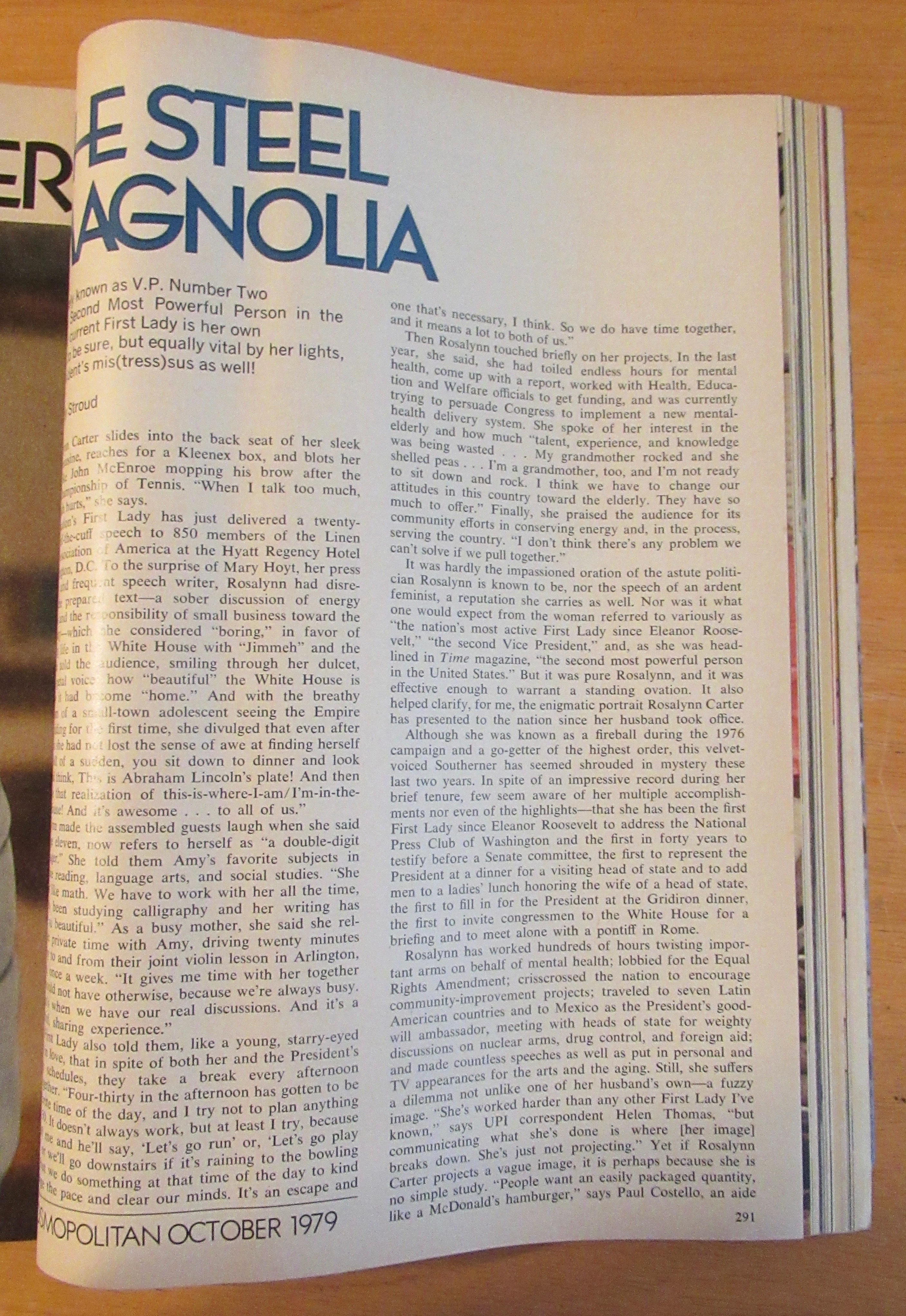 Cosmopolitan Magazine October 1979 Rachel Ward
