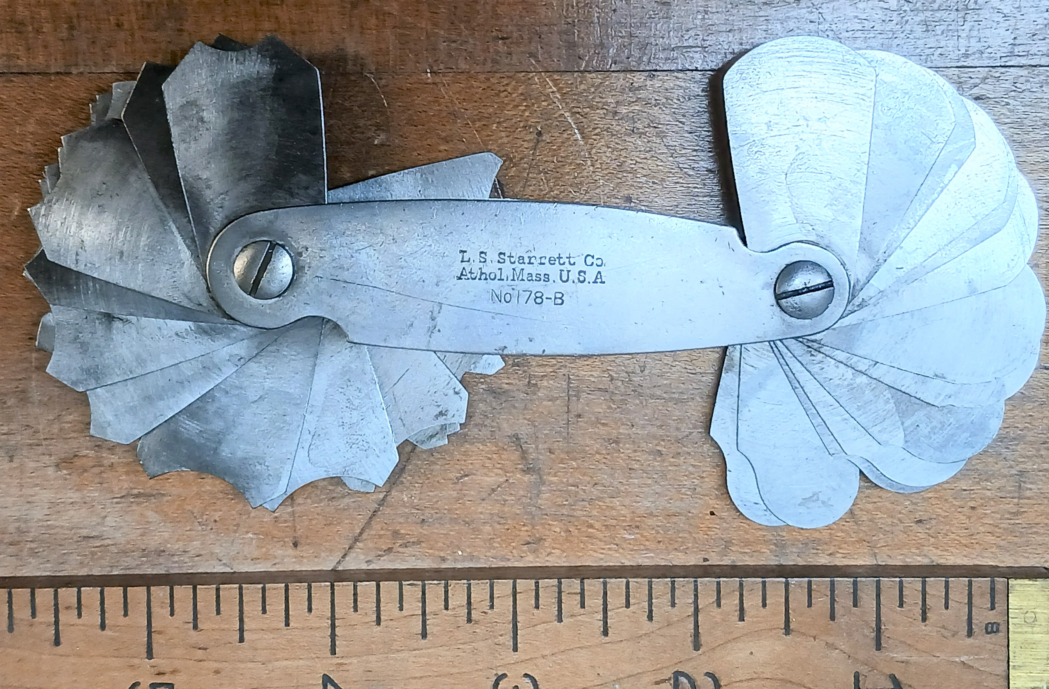 Starrett No. 178B Radius Gage Set