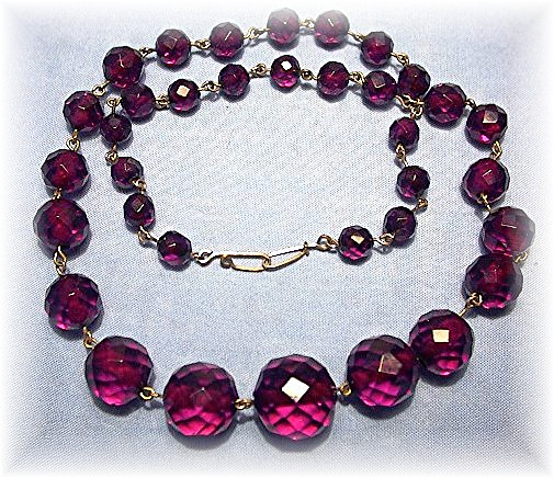 Cherry Amber Gradulated Faceted Necklace