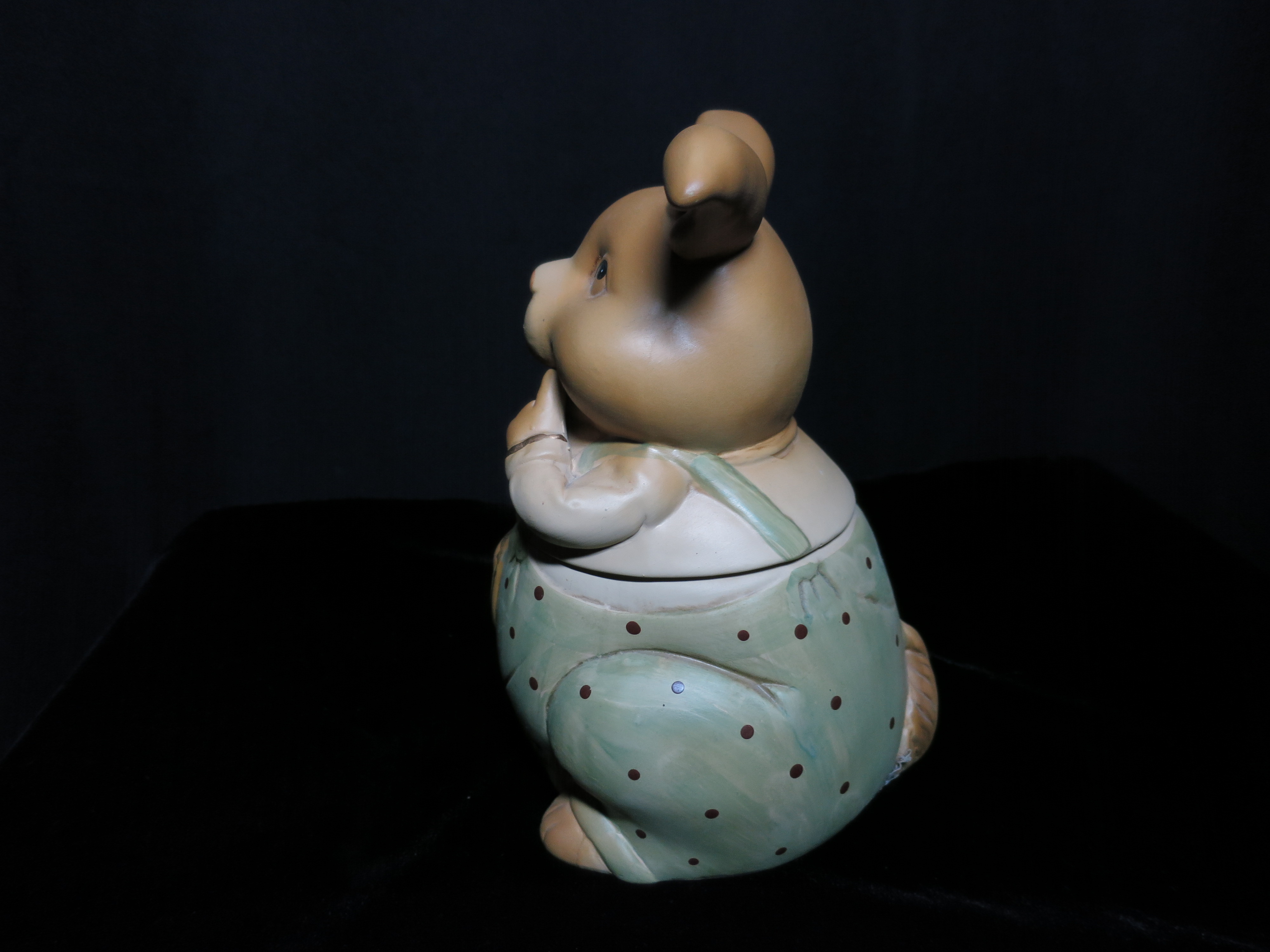 Cracker Barrel Bunny Rabbit Cookie Jar 1997