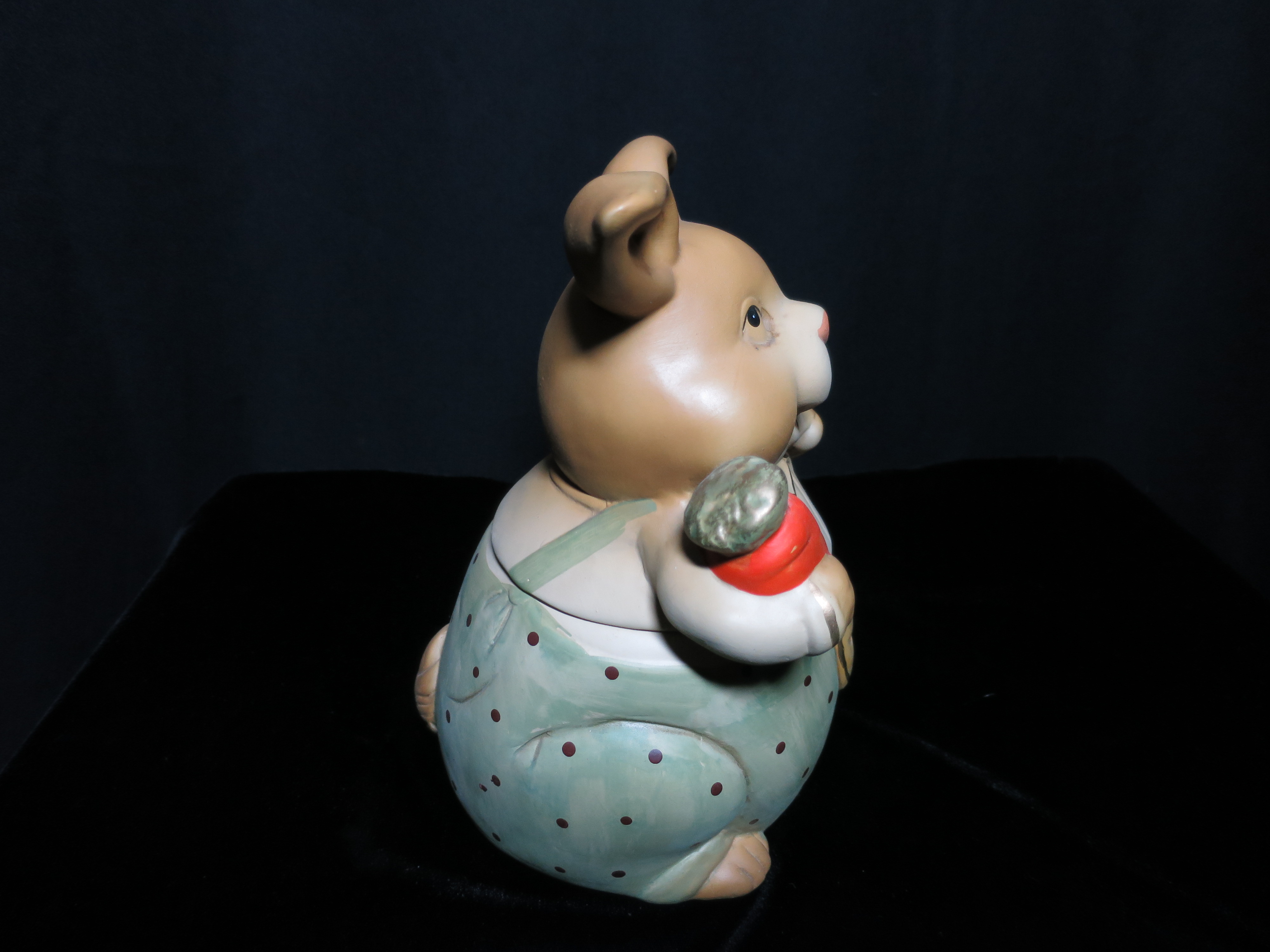 Cracker Barrel Bunny Rabbit Cookie Jar 1997