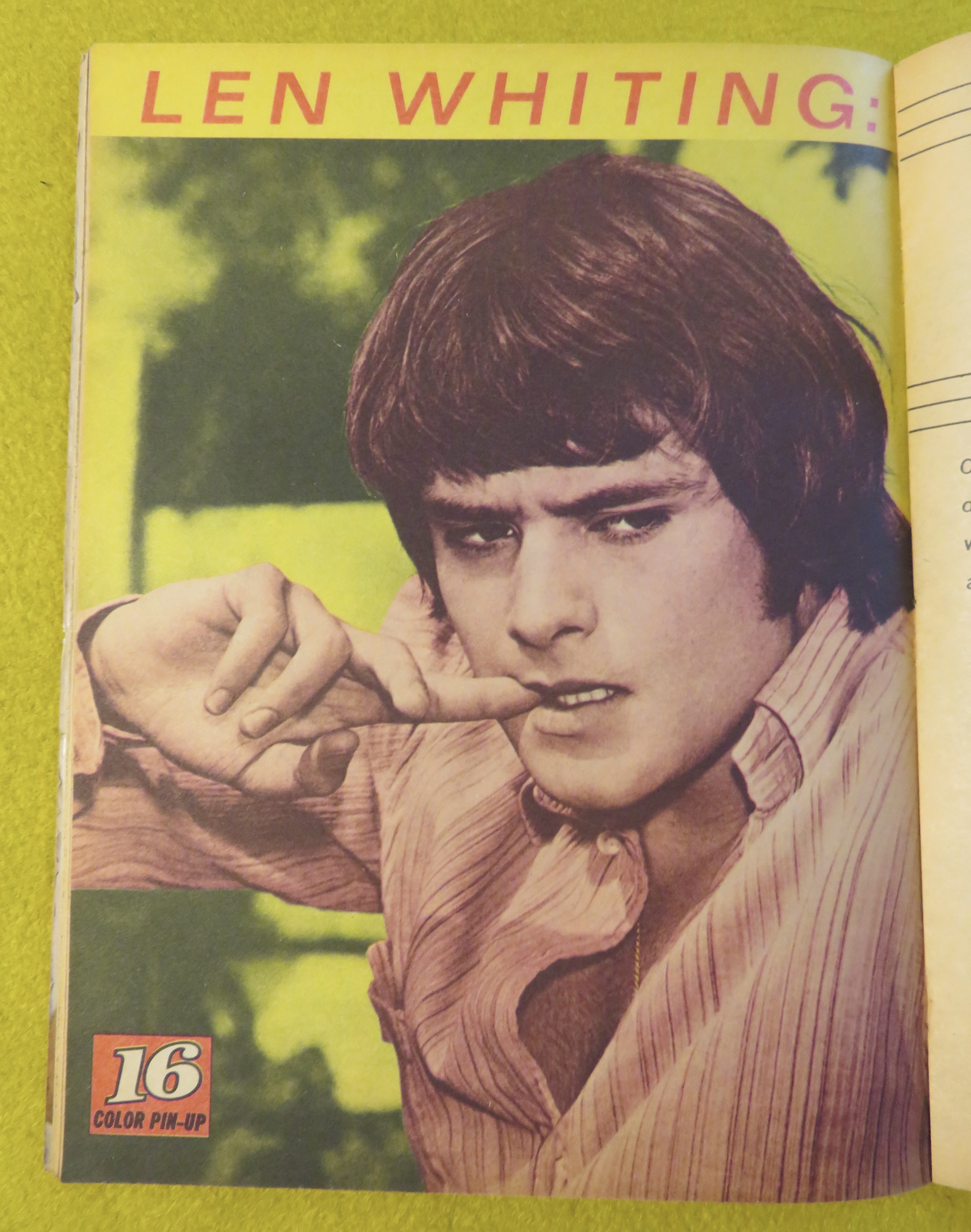 16 Magazine September 1969 Bobby Kills For Love