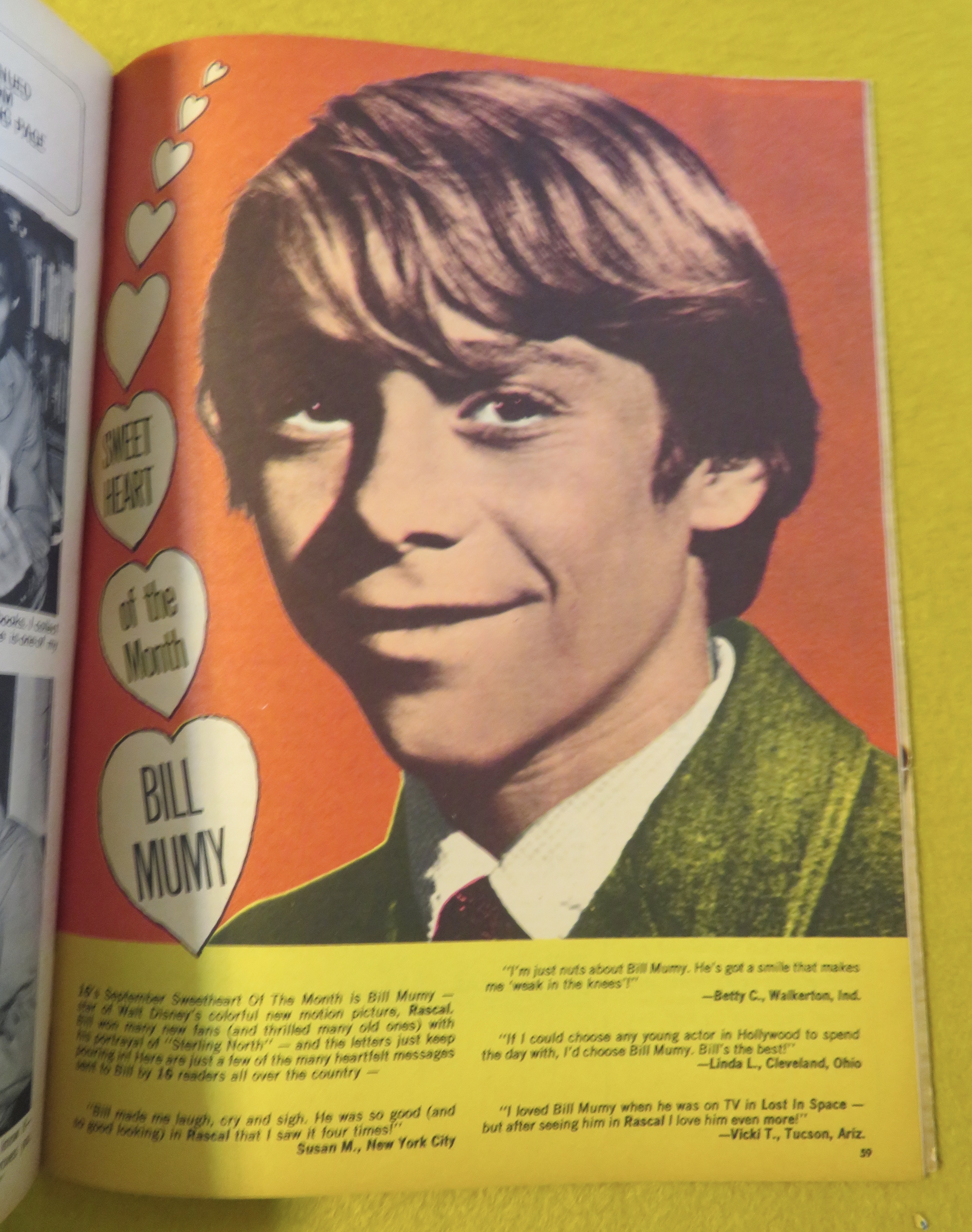 16 Magazine September 1969 Bobby Kills For Love
