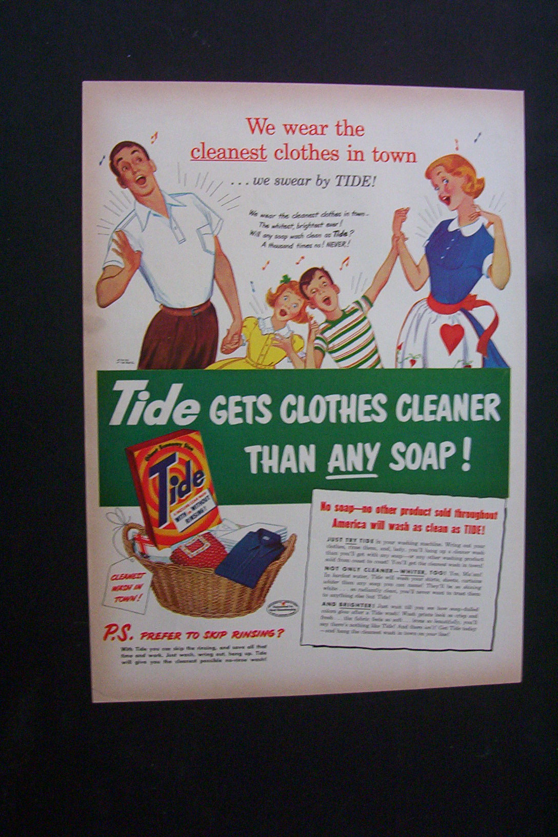 1951 Dual Ad: Pablum  Cereals  &  Tide  Detergent