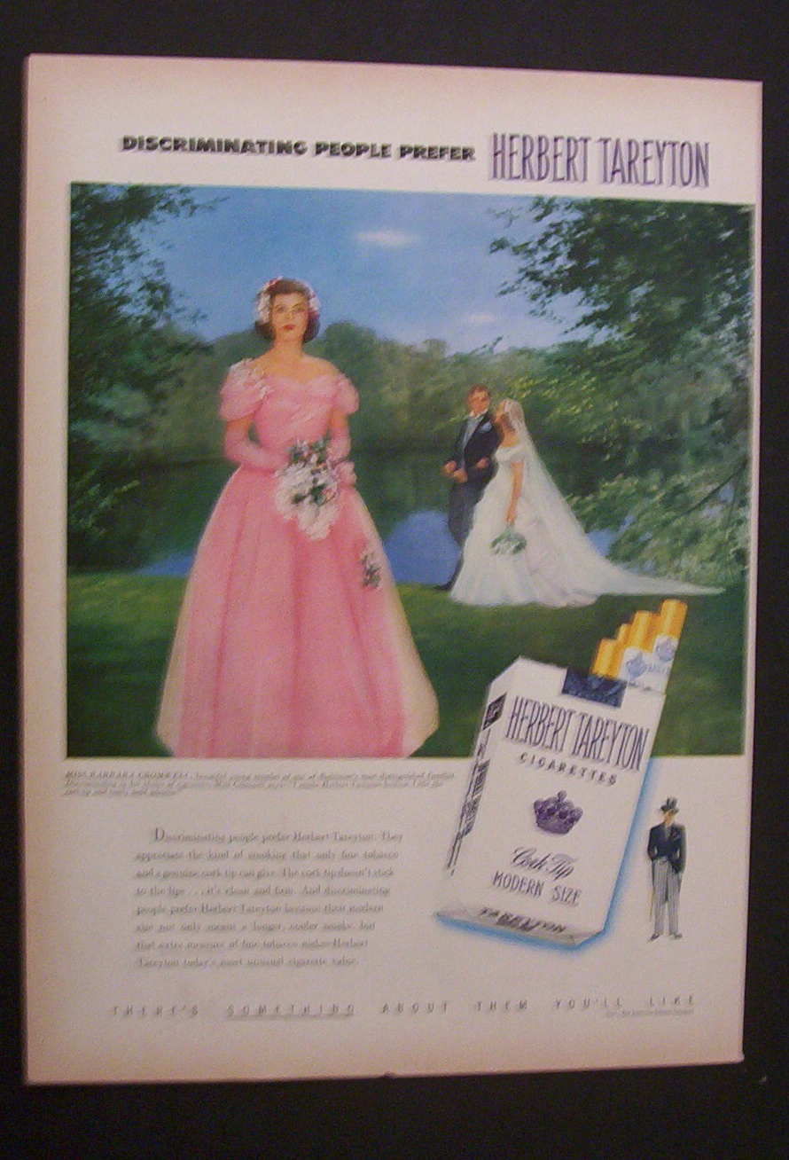 1951 Tareyton Cigarettes with a Bridesmaid