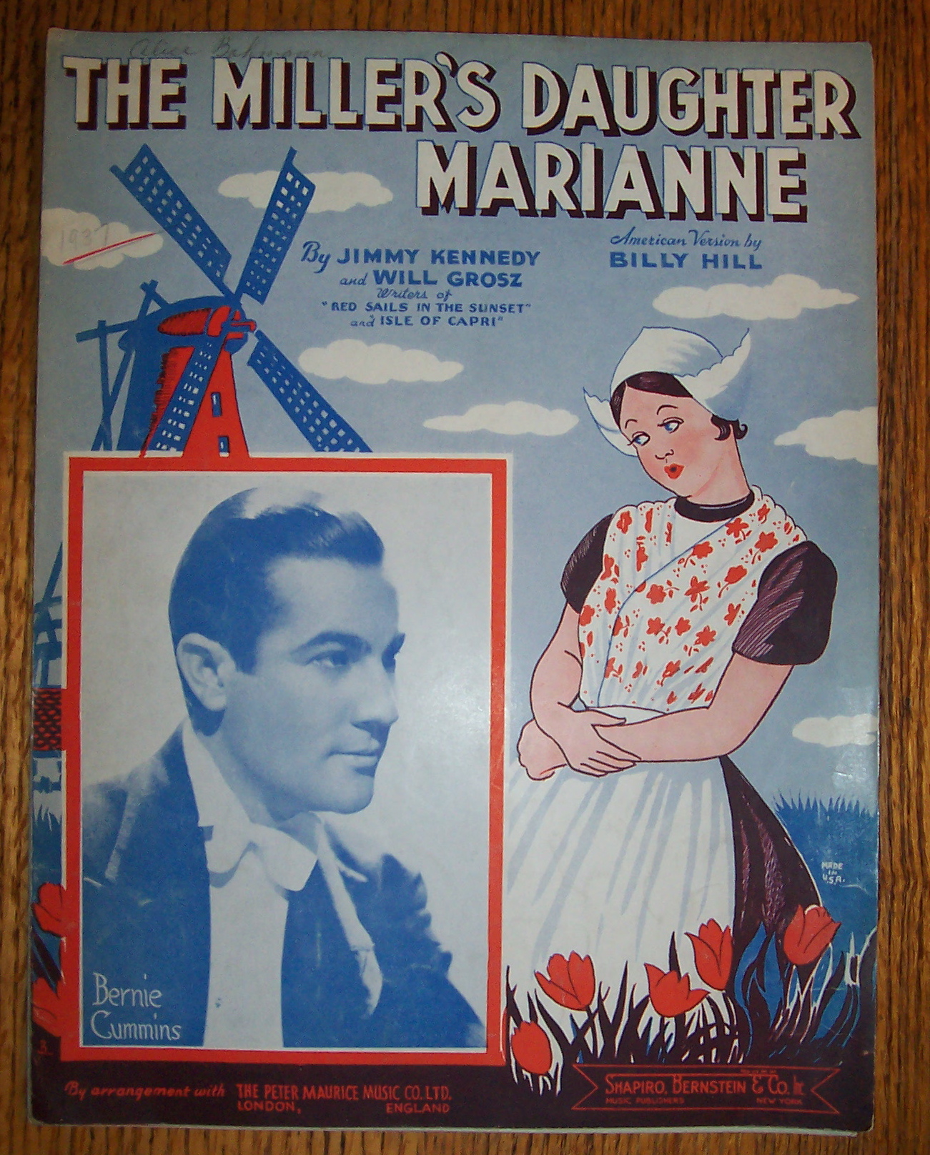 Sheet Music For 1937 The Miller's Daughter Marianne