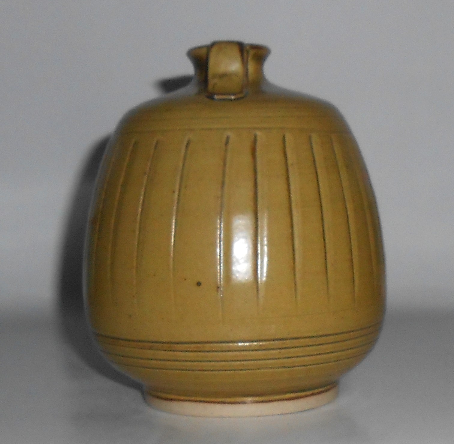 Studio Pottery Wheel Thrown & Tooled Twin Handle Vase