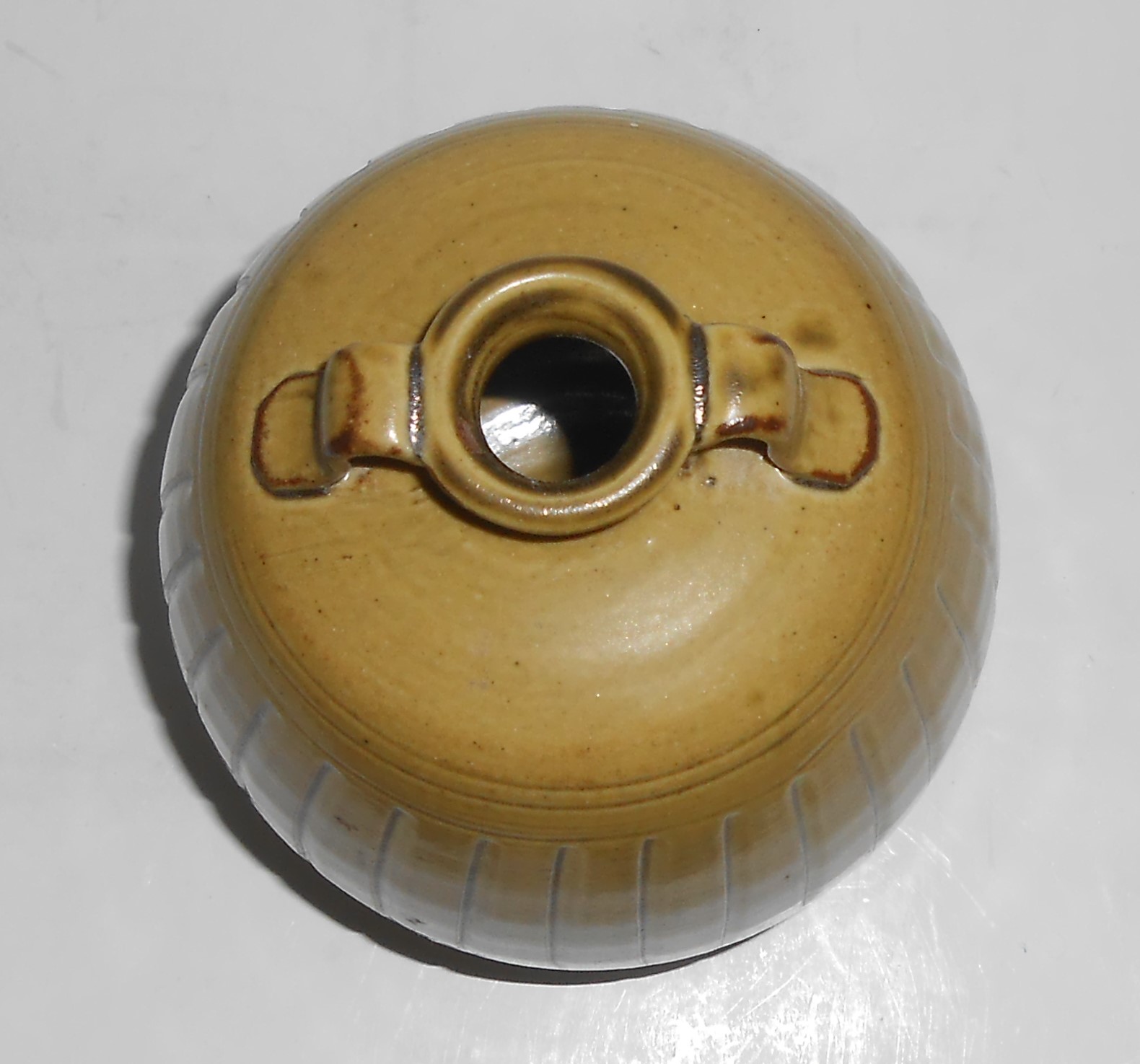 Studio Pottery Wheel Thrown & Tooled Twin Handle Vase