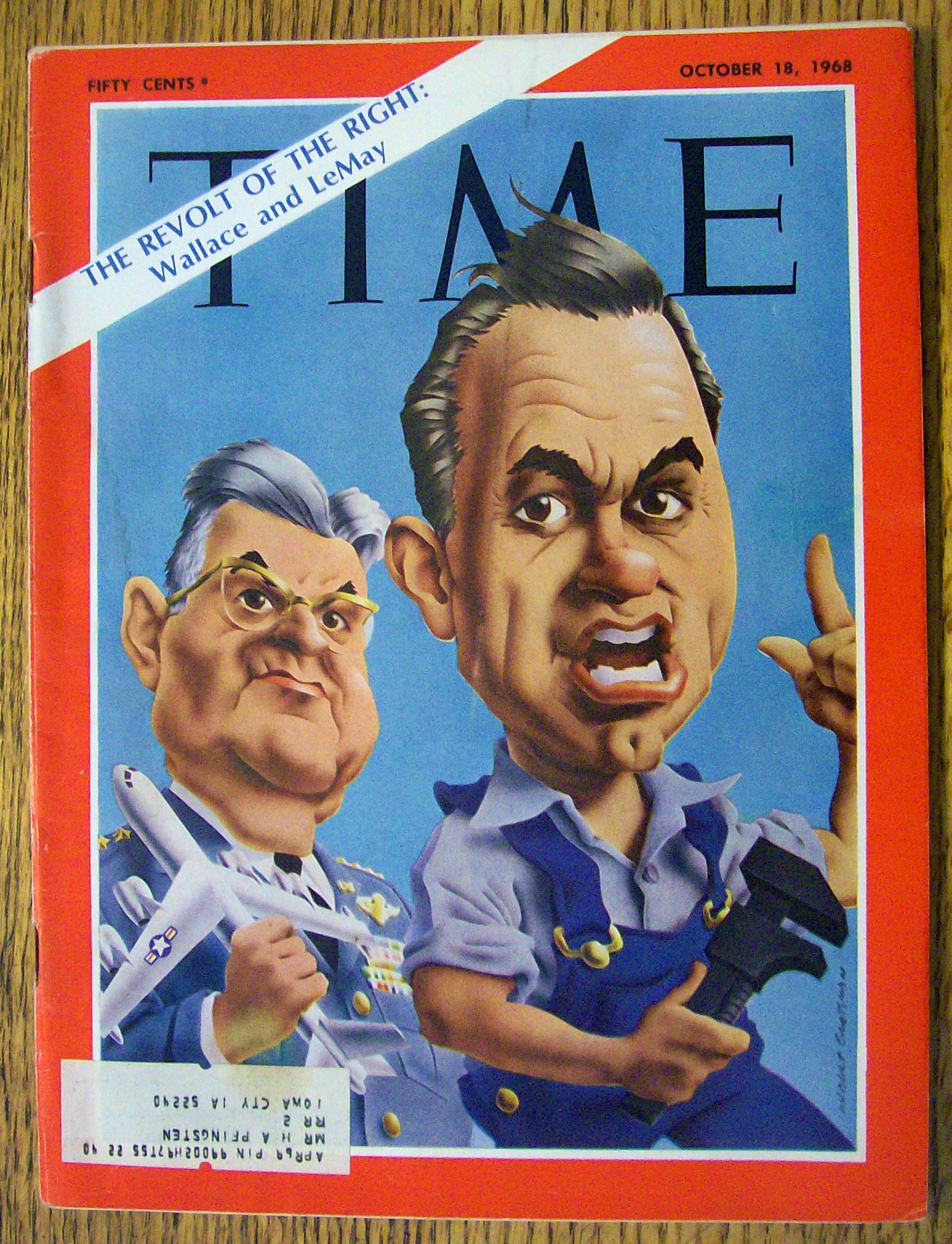 Time Magazine October 18, 1968 Wallace/Lemay