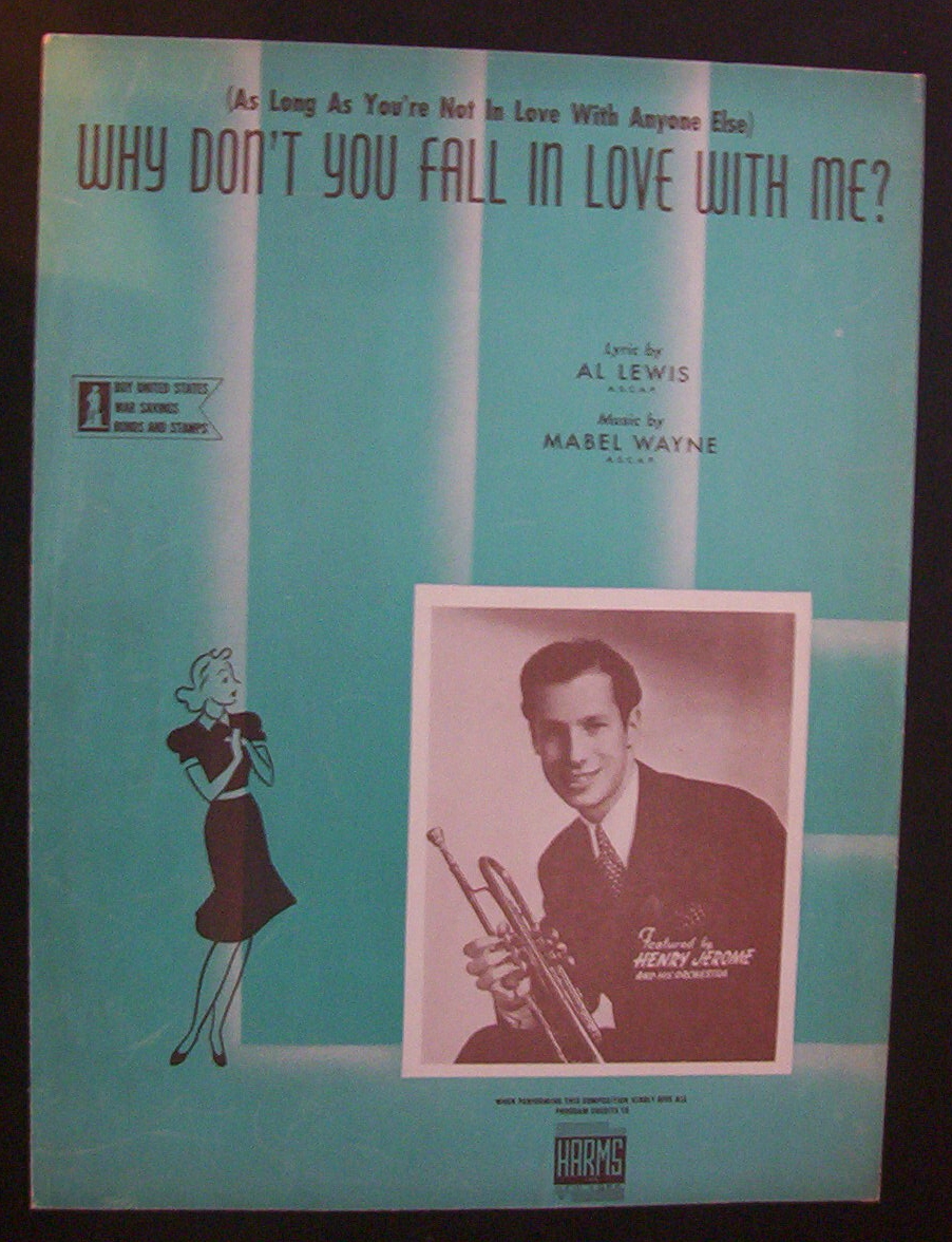 Sheet Music - 1942 Why Don't You Fall In Love With Me?