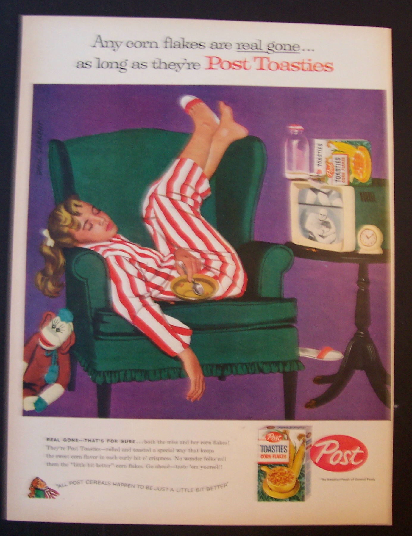 1958  Post  Toasties  Corn  Flakes