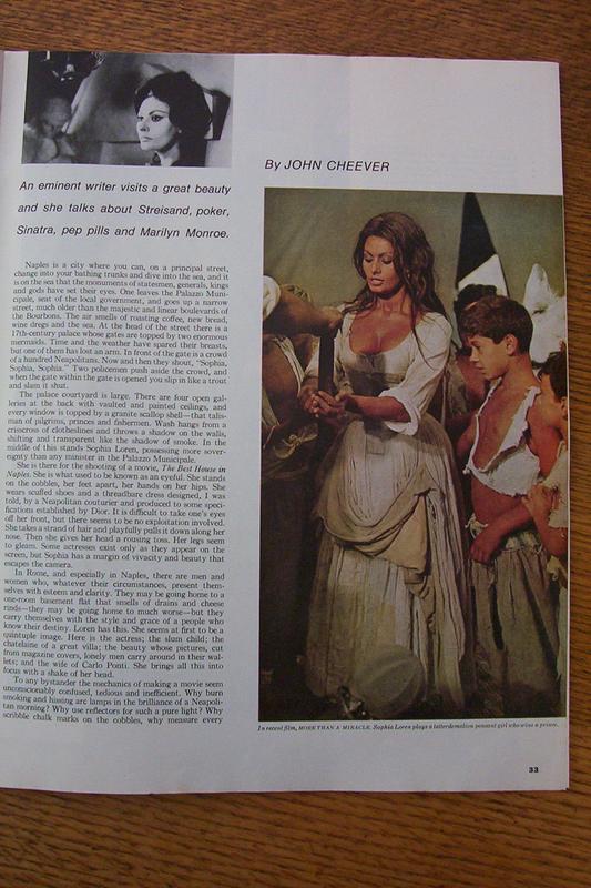 Sat Eve Post Magazine - October 21, 1967 - Sophia Loren