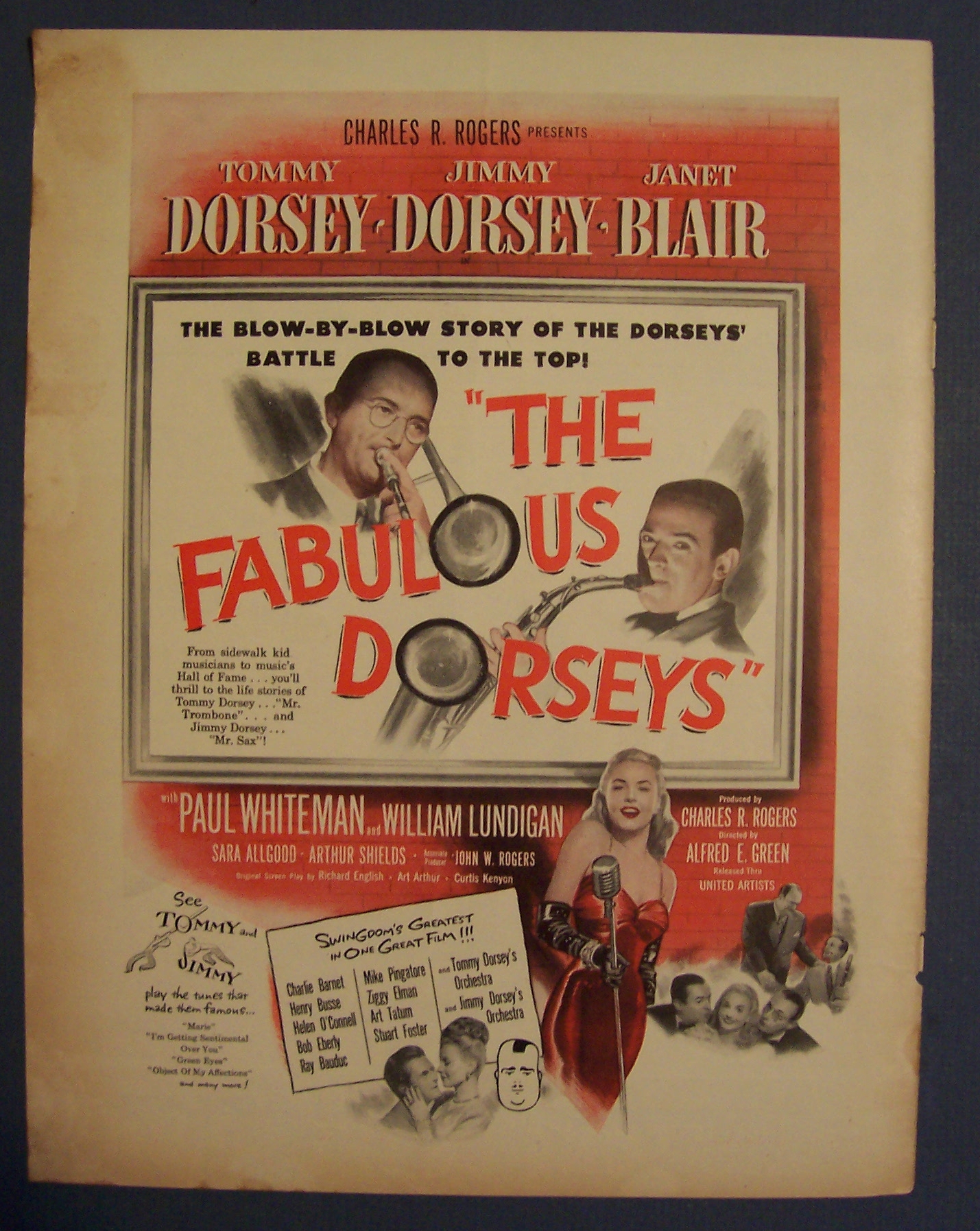 1947  Movie  Ad  For  The  Fabulous  Dorseys